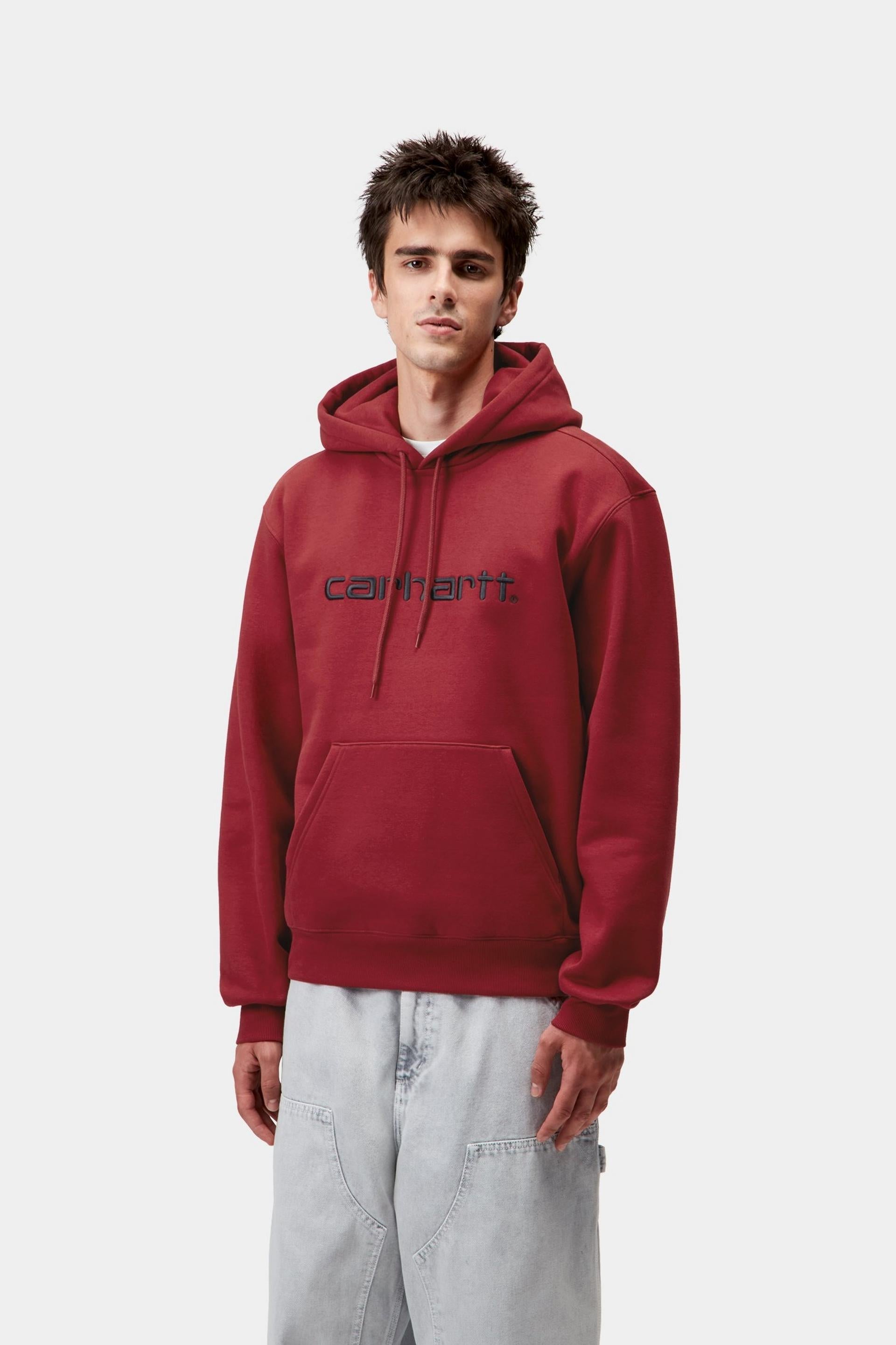 Carhartt WIP Mens Carhartt Hoodie | Scarlet / Graphite
