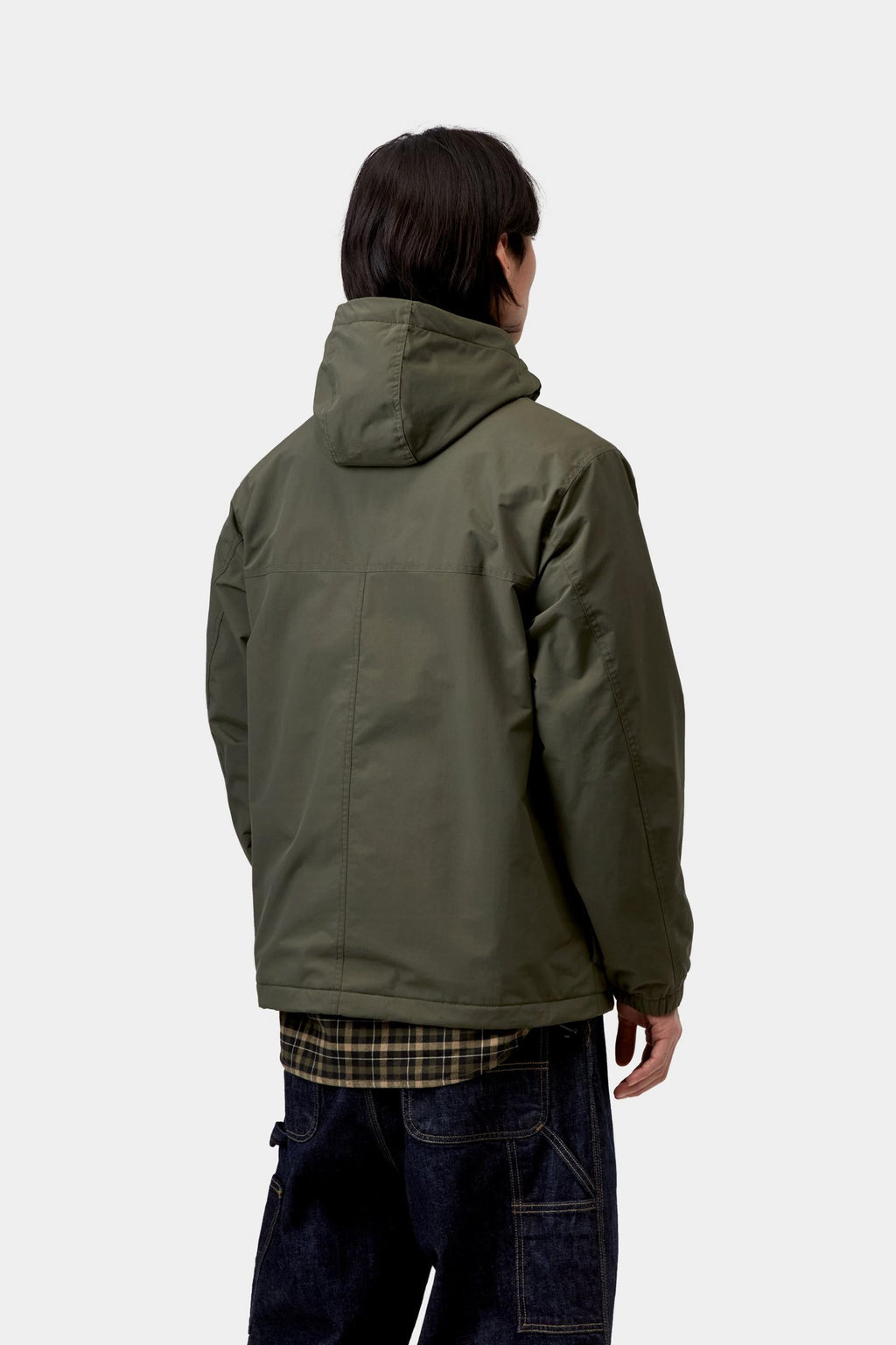 Carhartt WIP Mens Windbreaker Pullover Winter Jacket | Cypress / Black