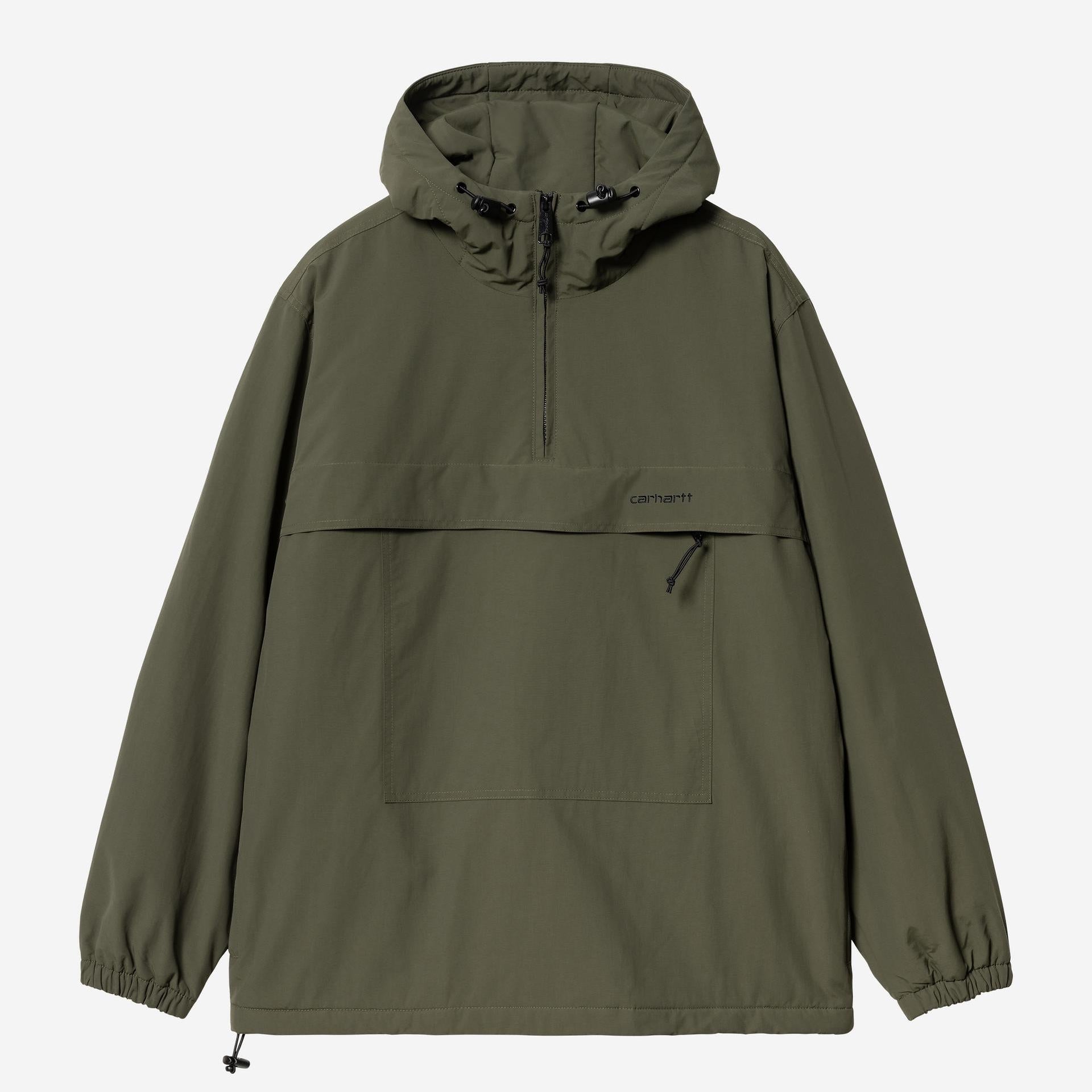 Carhartt WIP Mens Windbreaker Pullover Winter Jacket | Cypress / Black