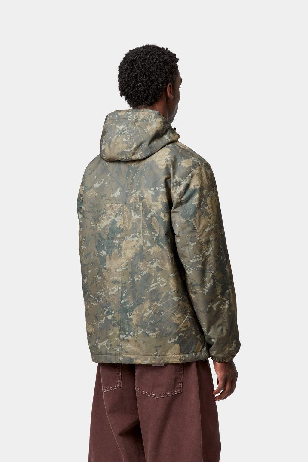 Carhartt WIP Mens Windbreaker Pullover Jacket | Camo Green
