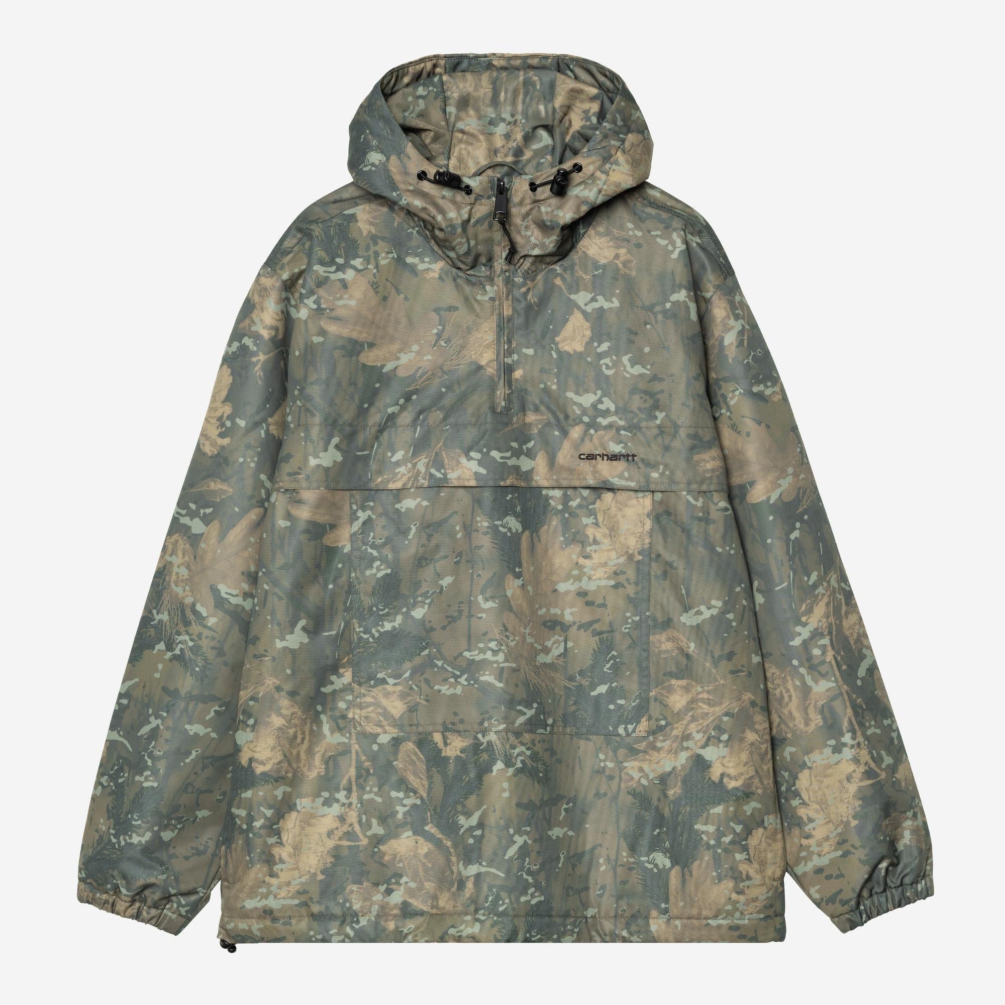 Carhartt WIP Mens Windbreaker Pullover Jacket | Camo Green