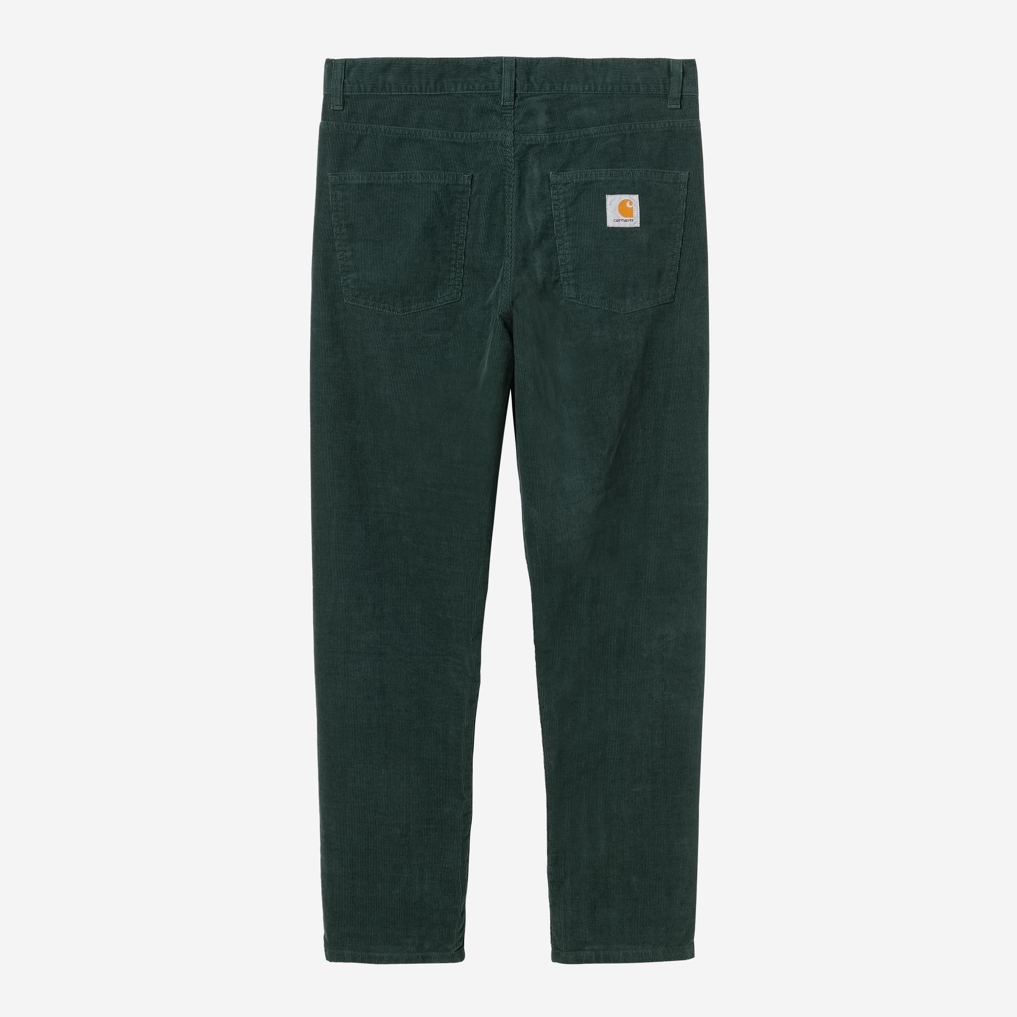 Carhartt WIP Mens Newel Ford Corduroy Pant | Kale Green Rinsed