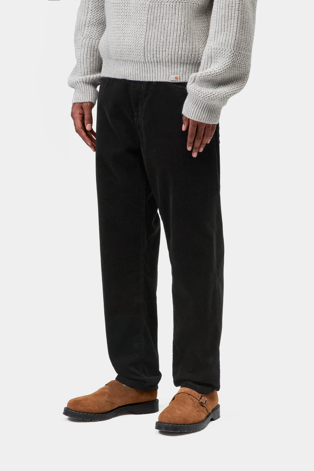 Carhartt WIP Mens Newel Ford Corduroy Pant | Black Rinsed