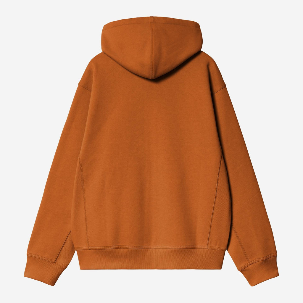 Carhartt WIP Mens American Script Zip Front Jacket Hoodie | Sienna