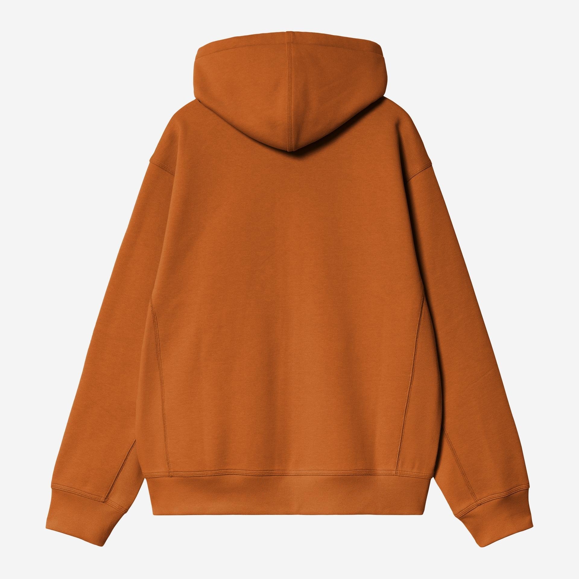 Carhartt WIP Mens American Script Zip Front Jacket Hoodie | Sienna