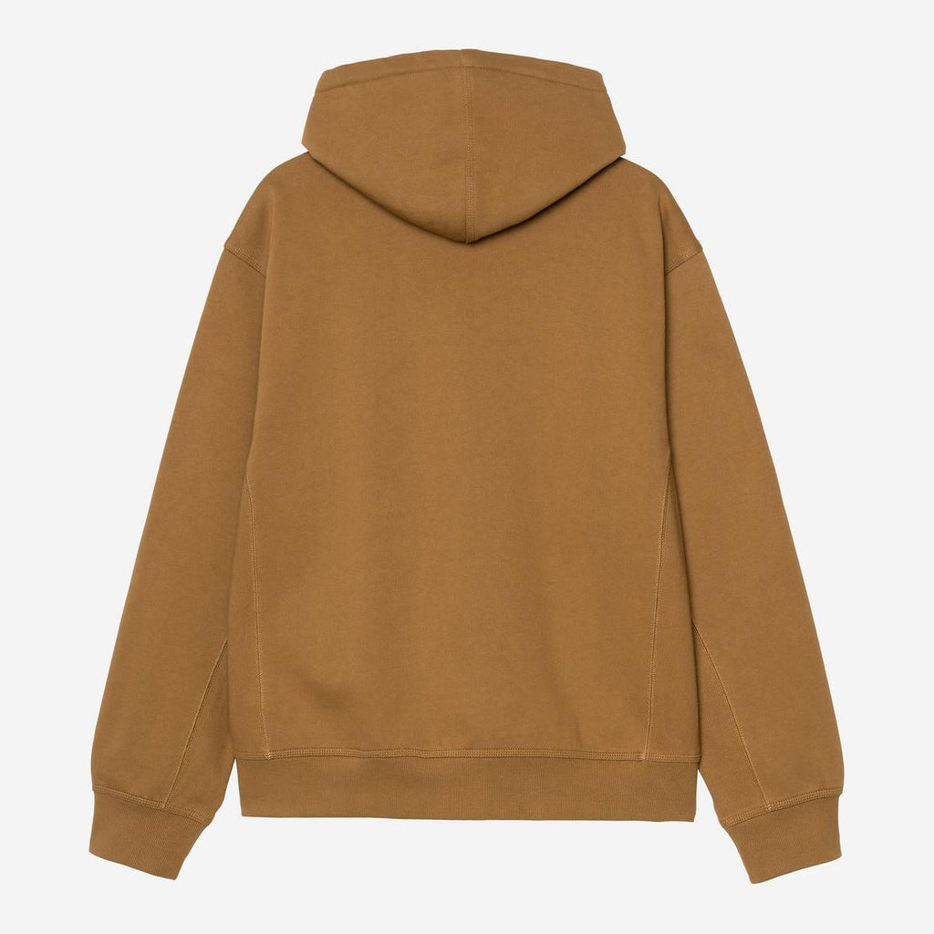 Carhartt WIP Mens American Script Zip Front Jacket Hoodie | Hamilton Brown