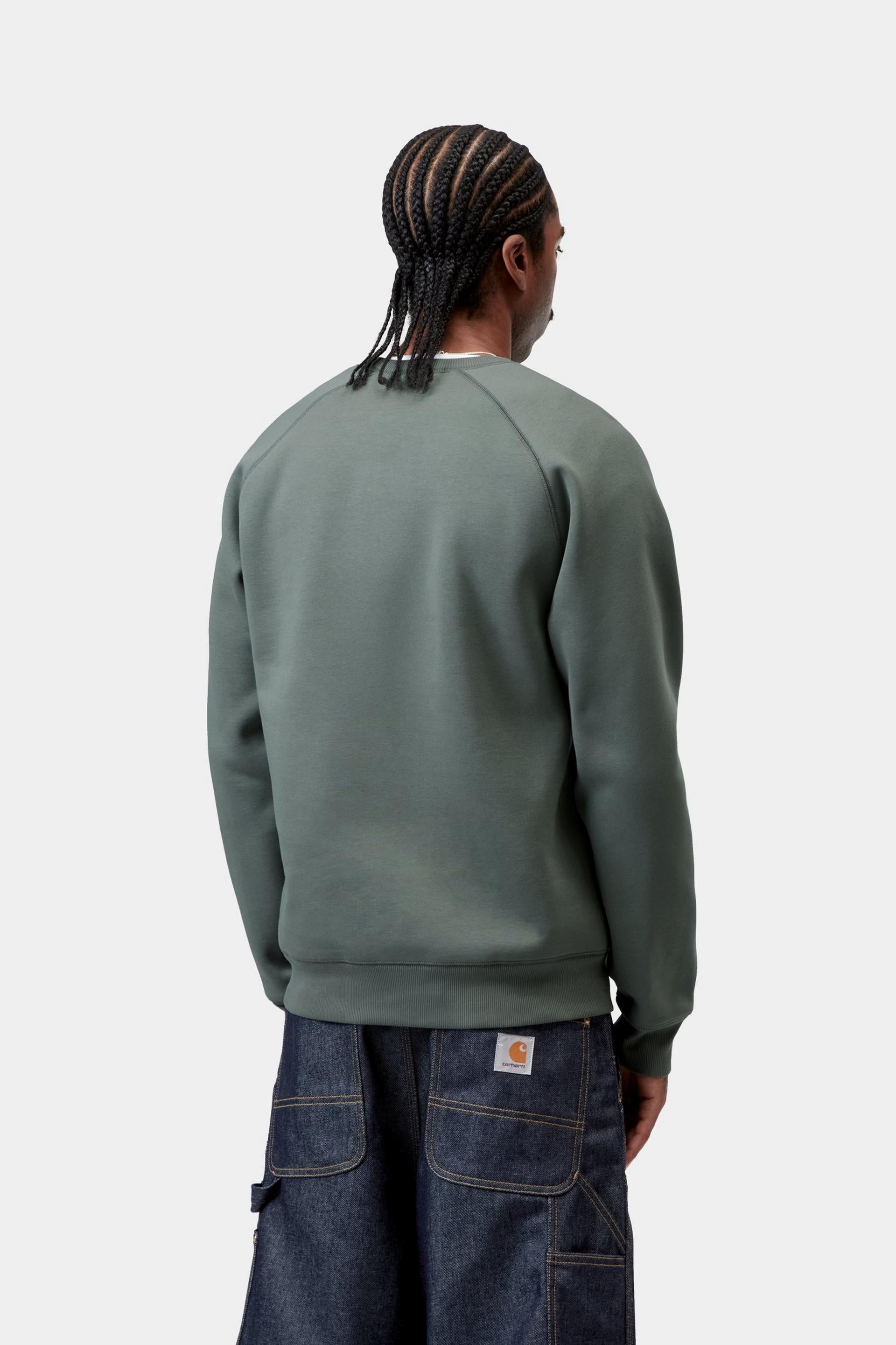 Carhartt WIP Mens Chase Sweat Top | Velvet Green