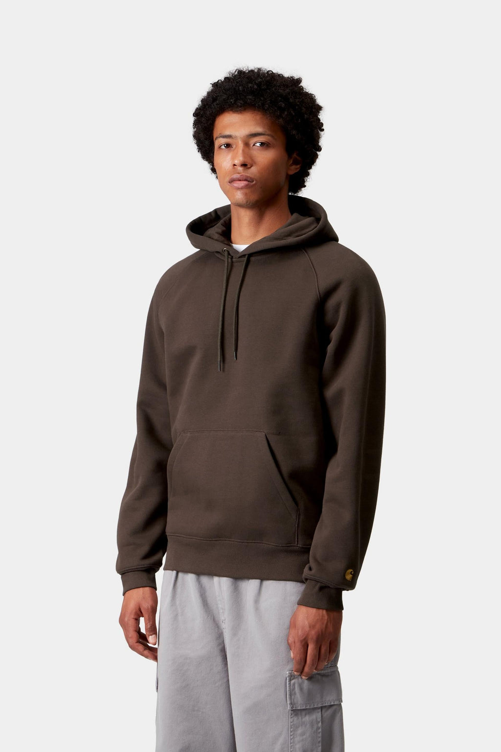 Carhartt WIP Mens Chase Hoodie | Tobacco / Gold