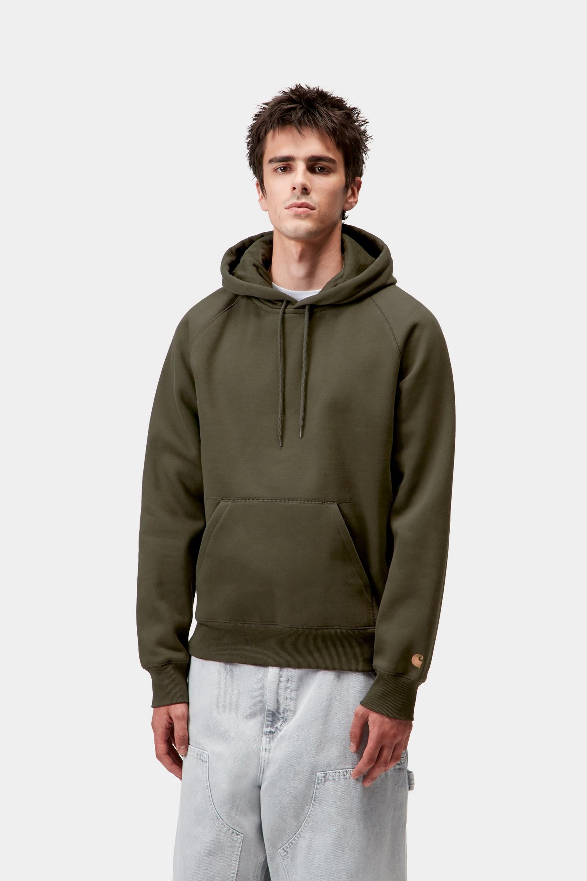 Carhartt WIP Mens Chase Hoodie | Olive
