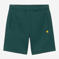 Carhartt WIP Mens Chase Sweat Shorts | Dark Fir