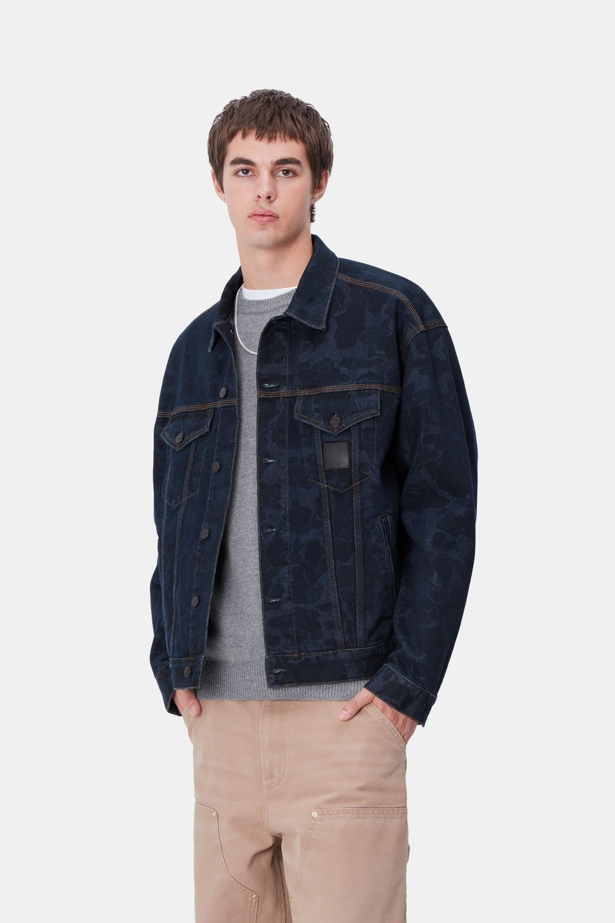 Carhartt WIP Mens Duck Helston Jacket | Blue Stone Washed