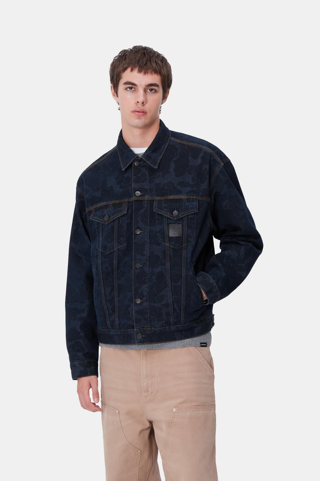 Carhartt WIP Mens Duck Helston Jacket | Blue Stone Washed