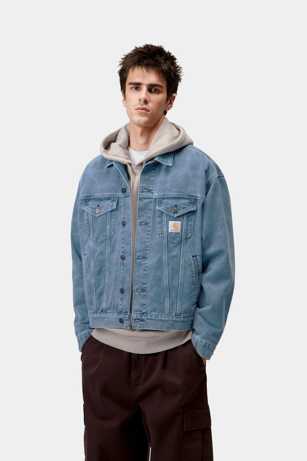 Carhartt WIP Mens Duck Helston Jacket | Blue Bleached