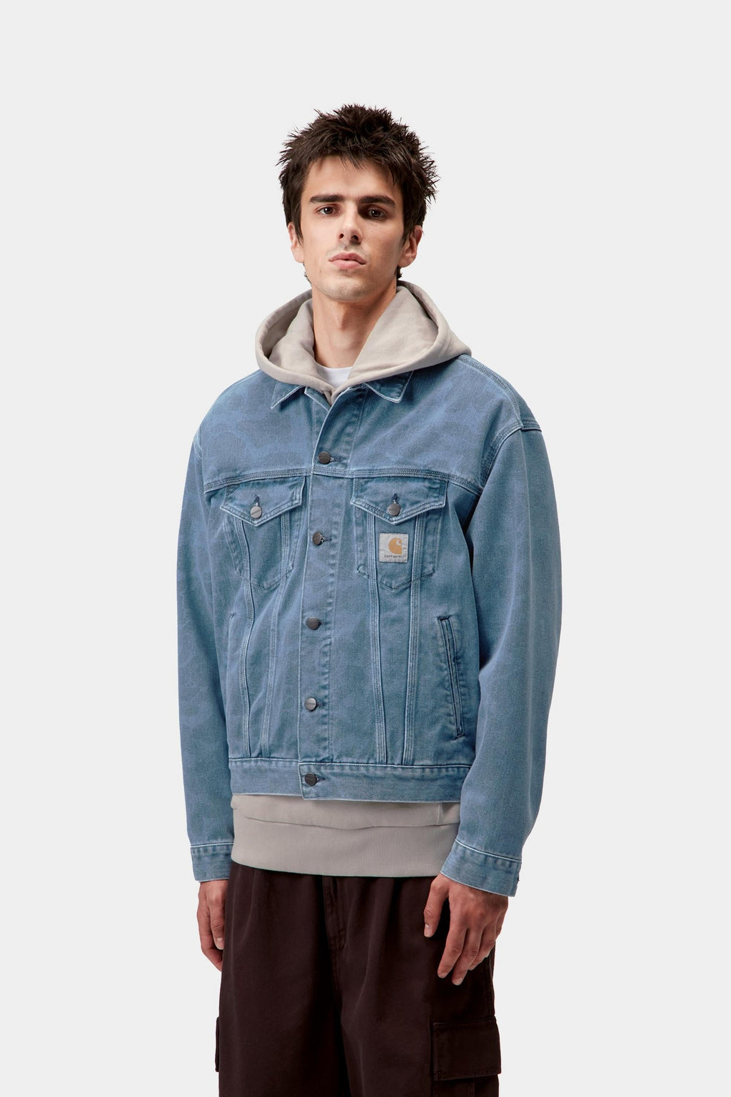 Carhartt WIP Mens Duck Helston Jacket | Blue Bleached