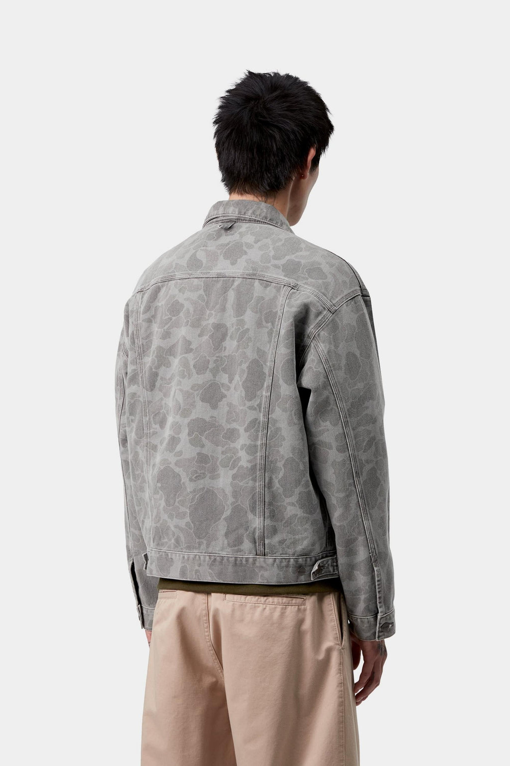Carhartt WIP Mens Duck Helston Jacket | Black Heavy Bleached