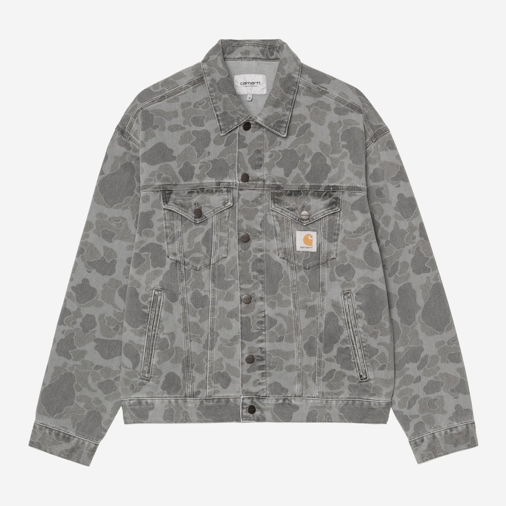 Carhartt WIP Mens Duck Helston Jacket | Black Heavy Bleached