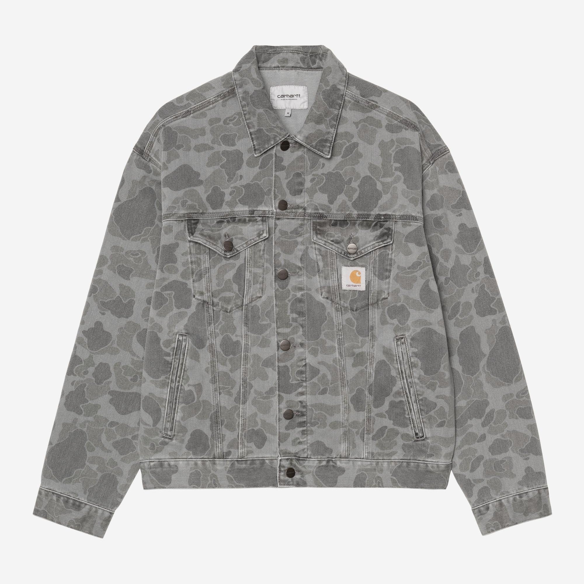 Carhartt WIP Mens Duck Helston Jacket | Black Heavy Bleached