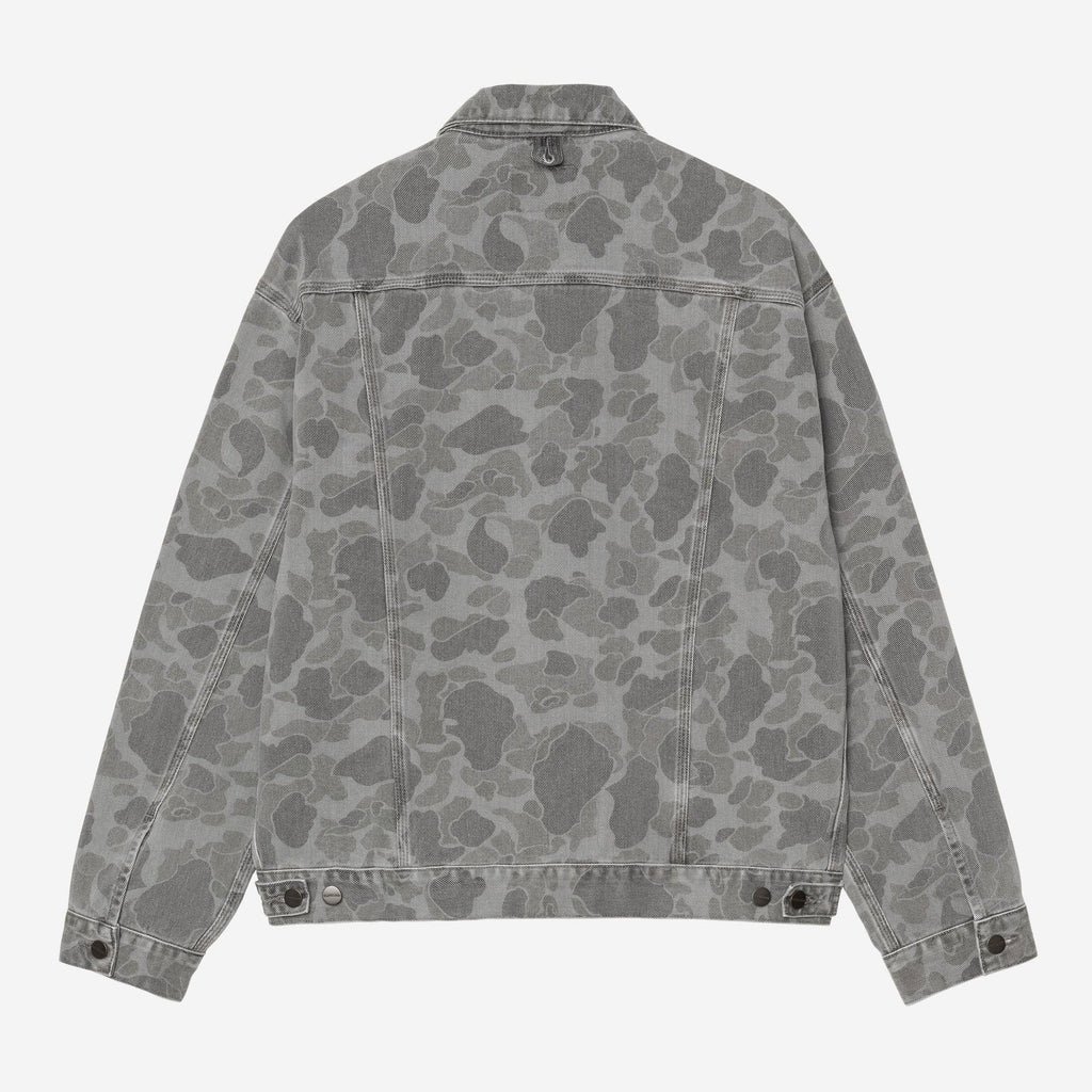 Carhartt WIP Mens Duck Helston Jacket | Black Heavy Bleached