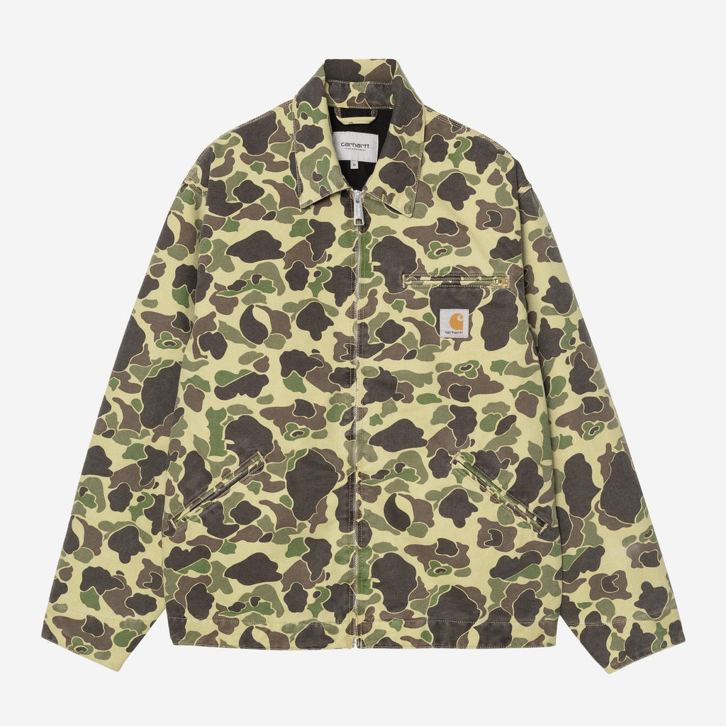 Carhartt WIP Mens Duck Detroit Jacket | Camo Duck Green / Porphyry