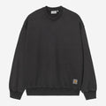 Carhartt WIP Mens Hudson Chalk Wash Sweat Top | Black
