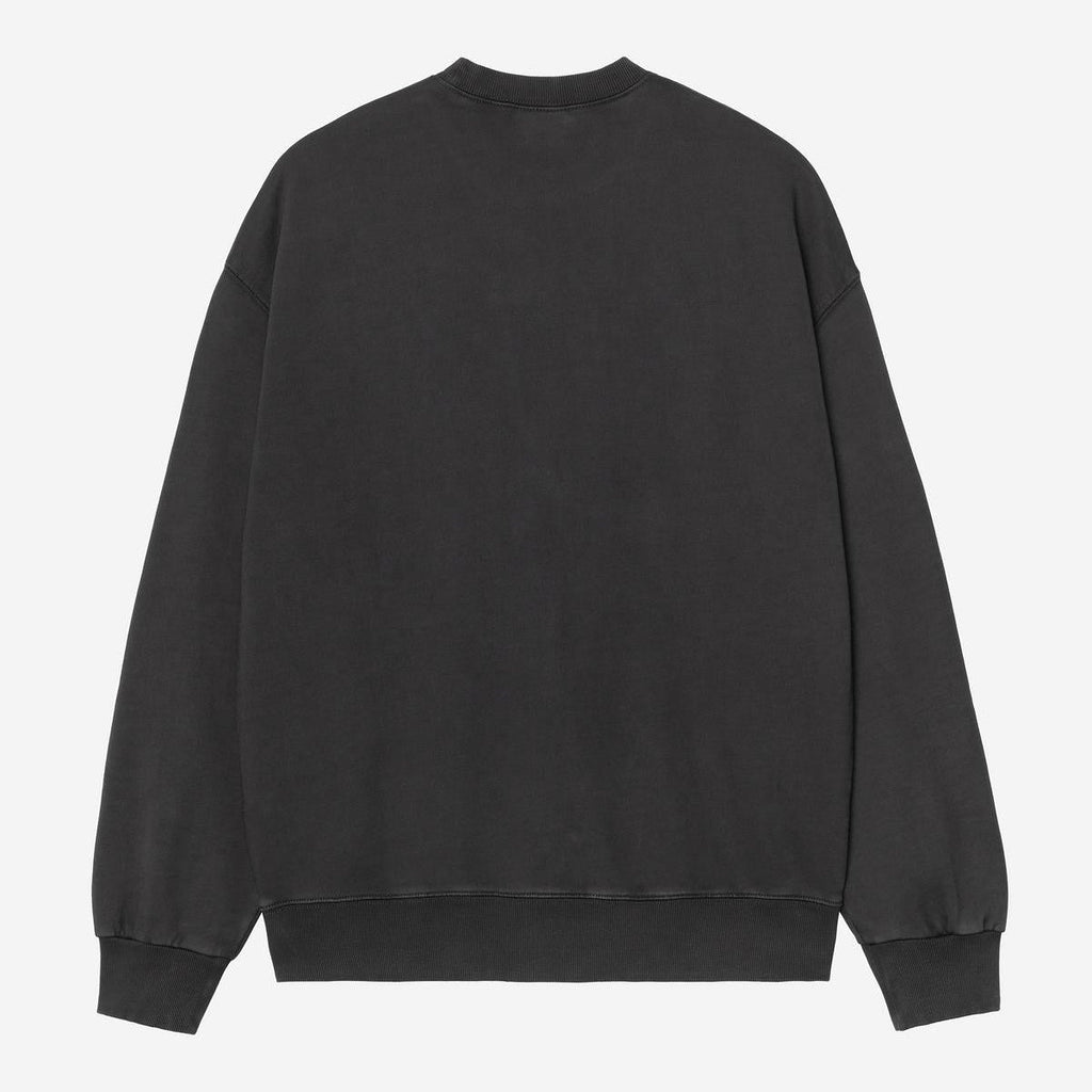 Carhartt WIP Mens Hudson Chalk Wash Sweat Top | Black