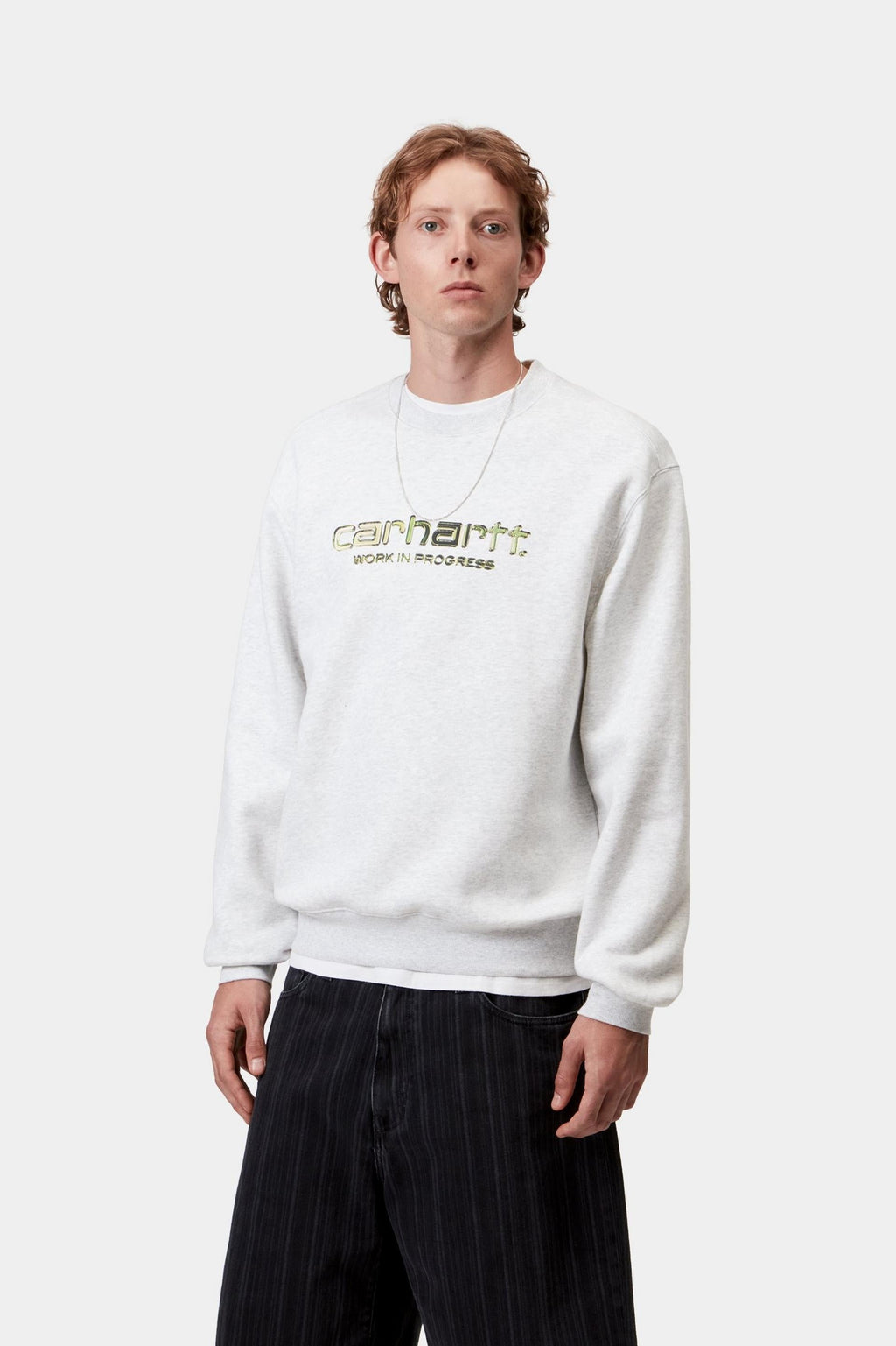 Carhartt WIP Mens Solar Chrome Sweatshirt | Ash Heather
