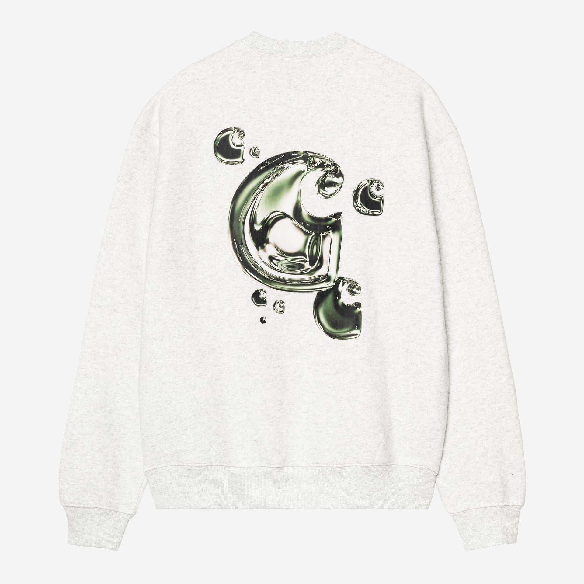 Carhartt WIP Mens Solar Chrome Sweatshirt | Ash Heather