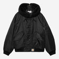 Carhartt WIP Mens Oltera Bomber Hooded Jacket | Black / Black