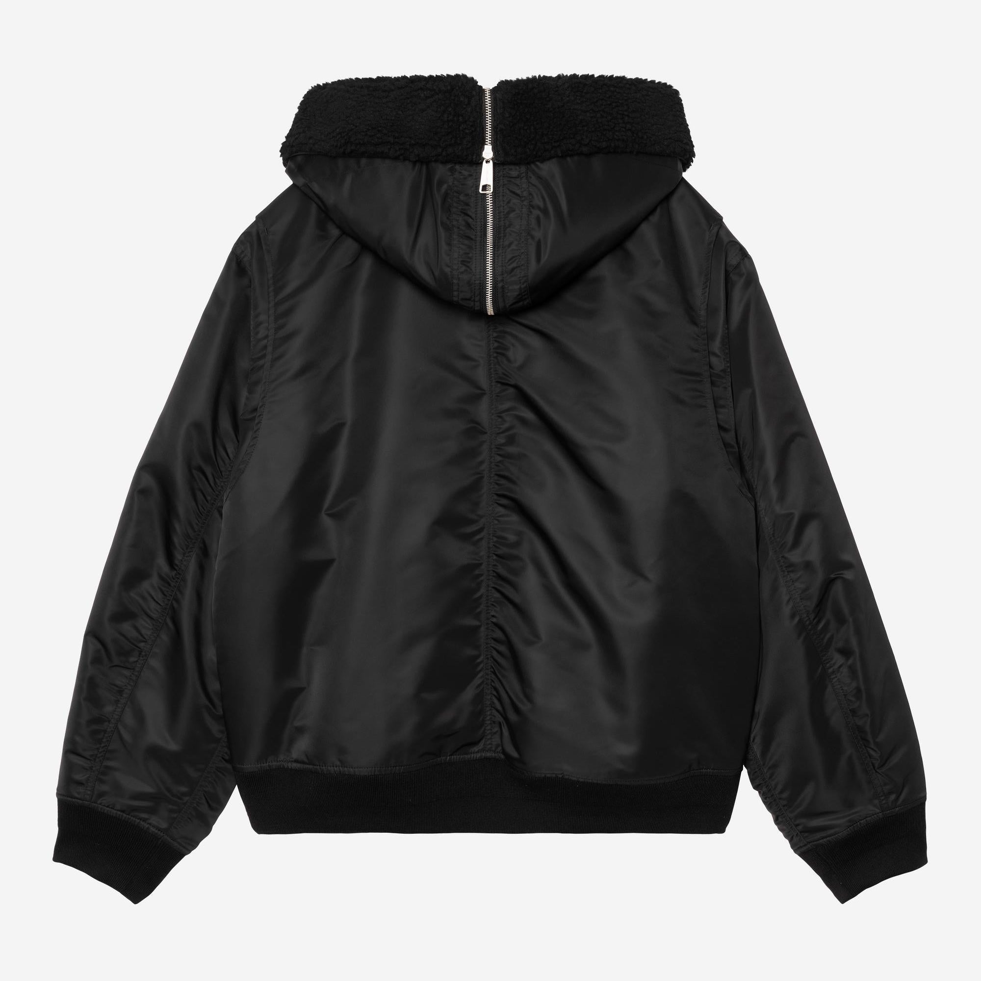 Carhartt WIP Mens Oltera Bomber Hooded Jacket | Black / Black
