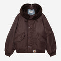 Carhartt WIP Mens Oltera Bomber Hooded Jacket | Palisander / Angelite