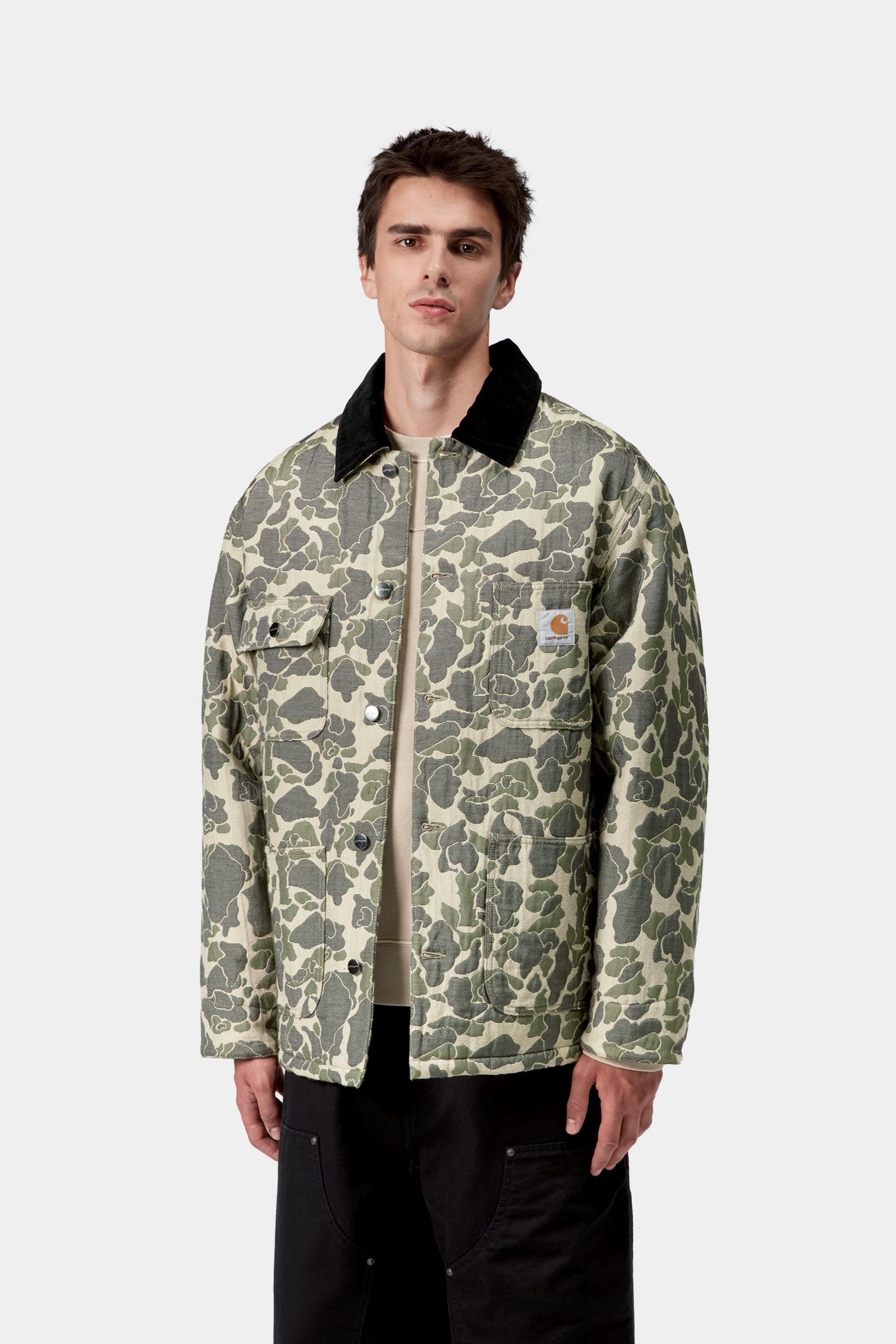 Carhartt WIP Mens Tapestry Chore Coat Jacket | Camo Duck Green
