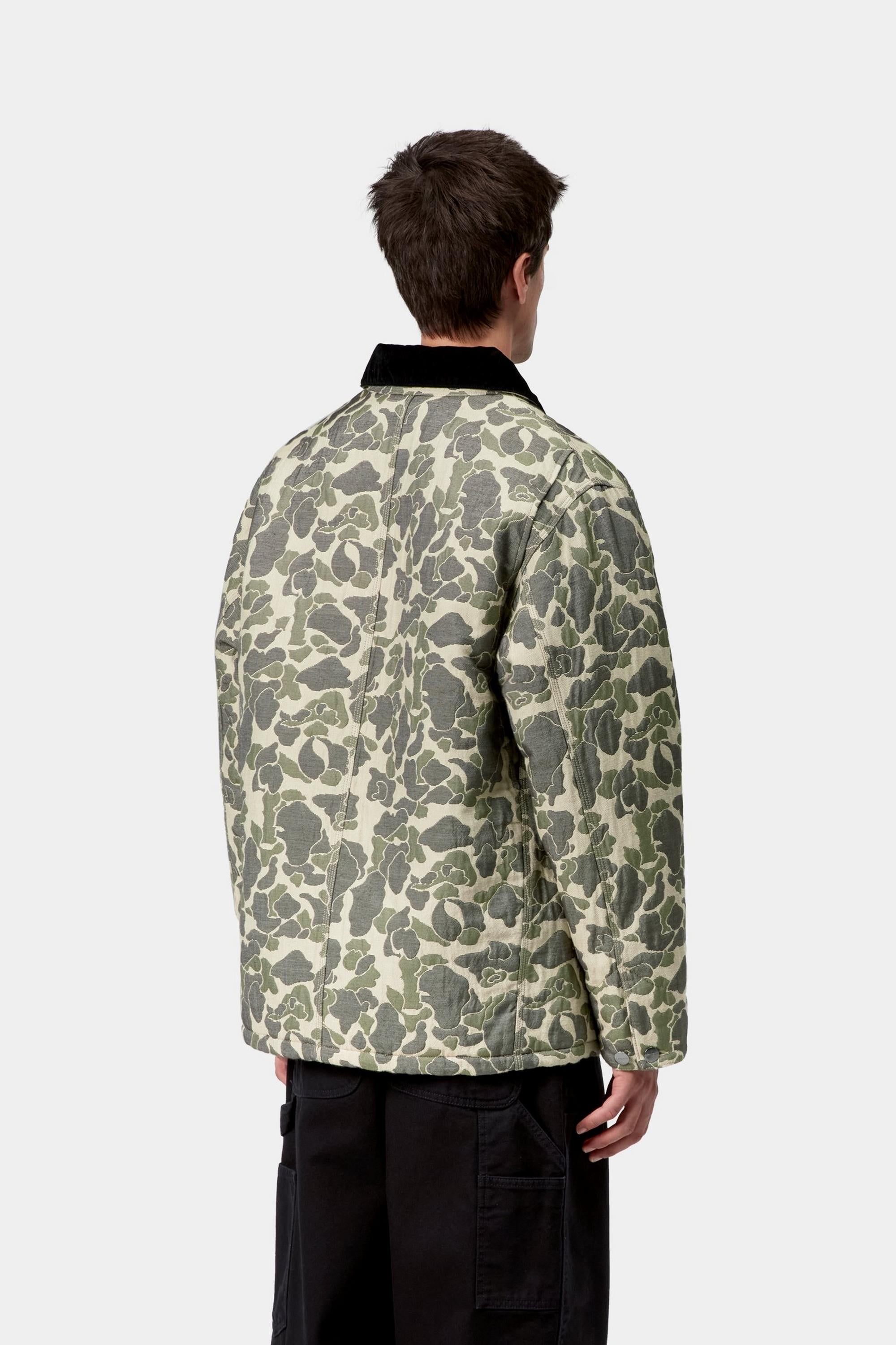 Carhartt WIP Mens Tapestry Chore Coat Jacket | Camo Duck Green