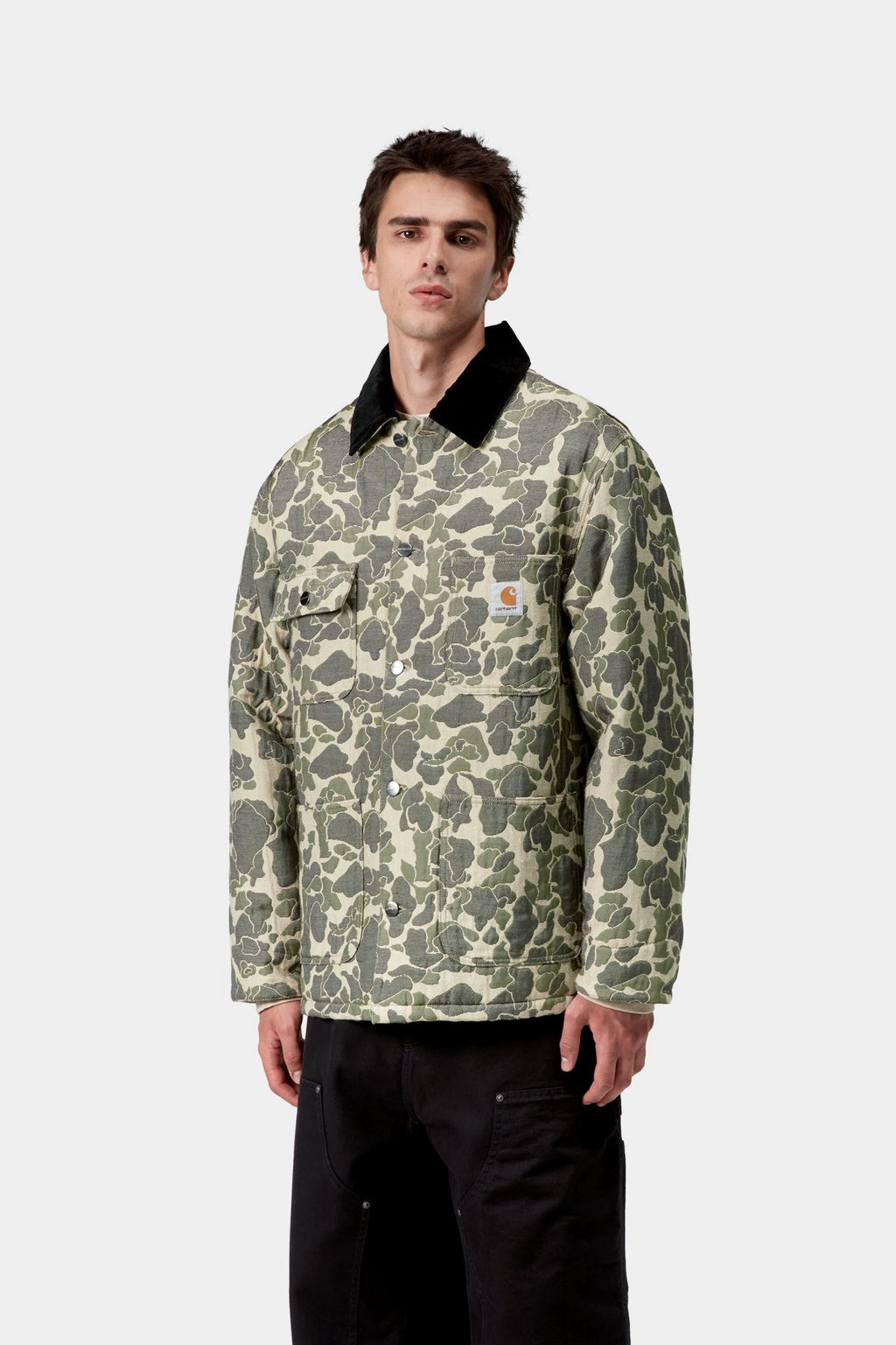 Carhartt WIP Mens Tapestry Chore Coat Jacket | Camo Duck Green