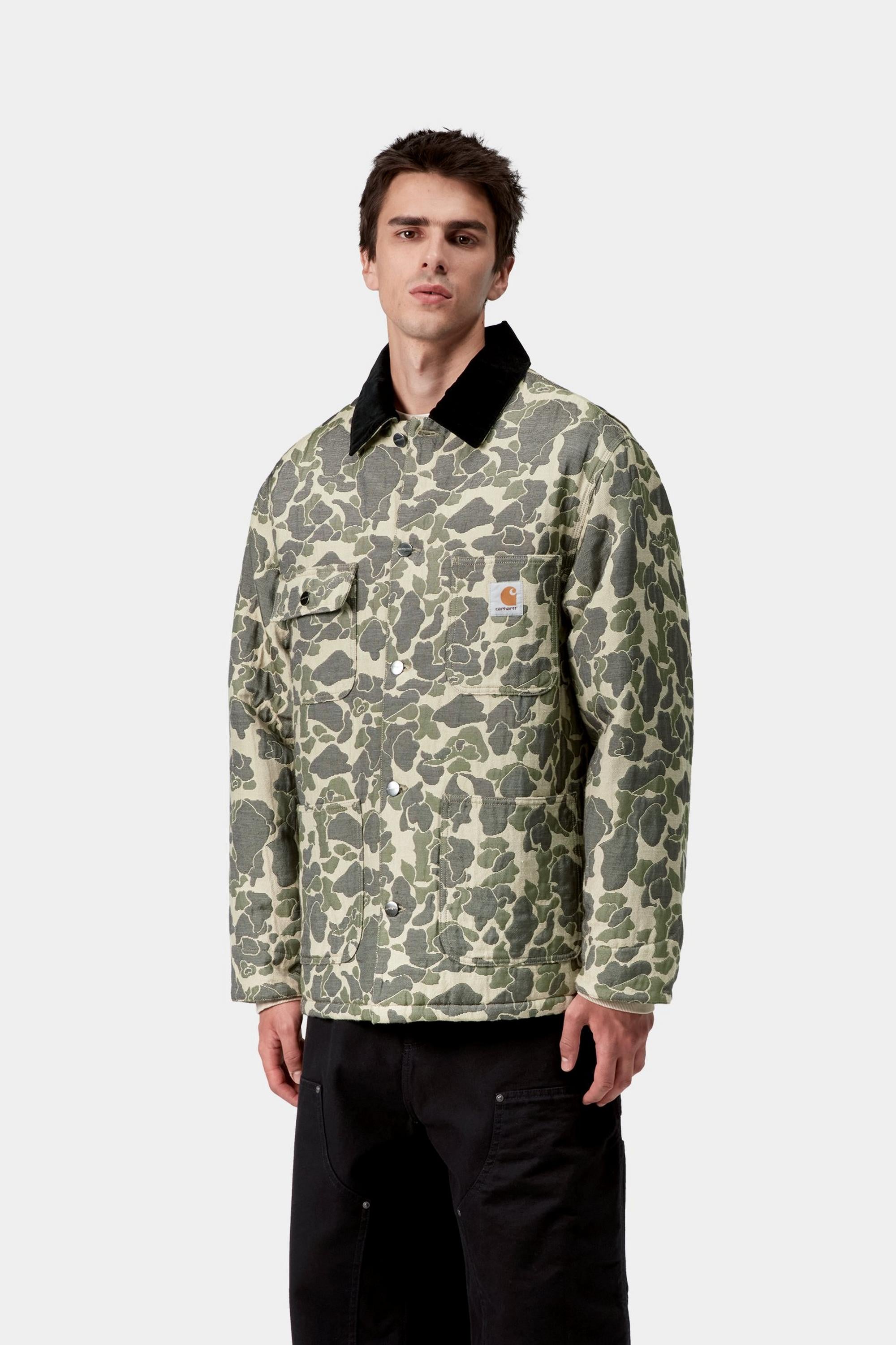 Carhartt WIP Mens Tapestry Chore Coat Jacket | Camo Duck Green