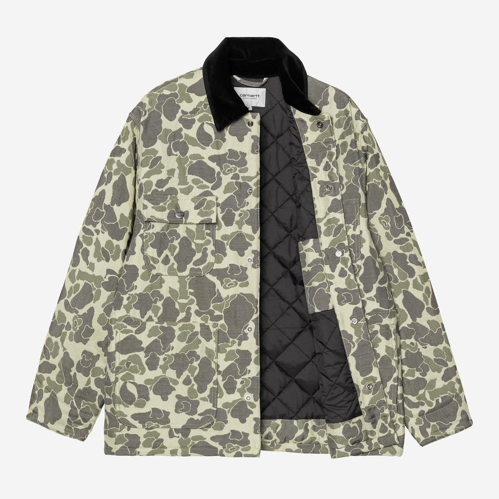 Carhartt WIP Mens Tapestry Chore Coat Jacket | Camo Duck Green