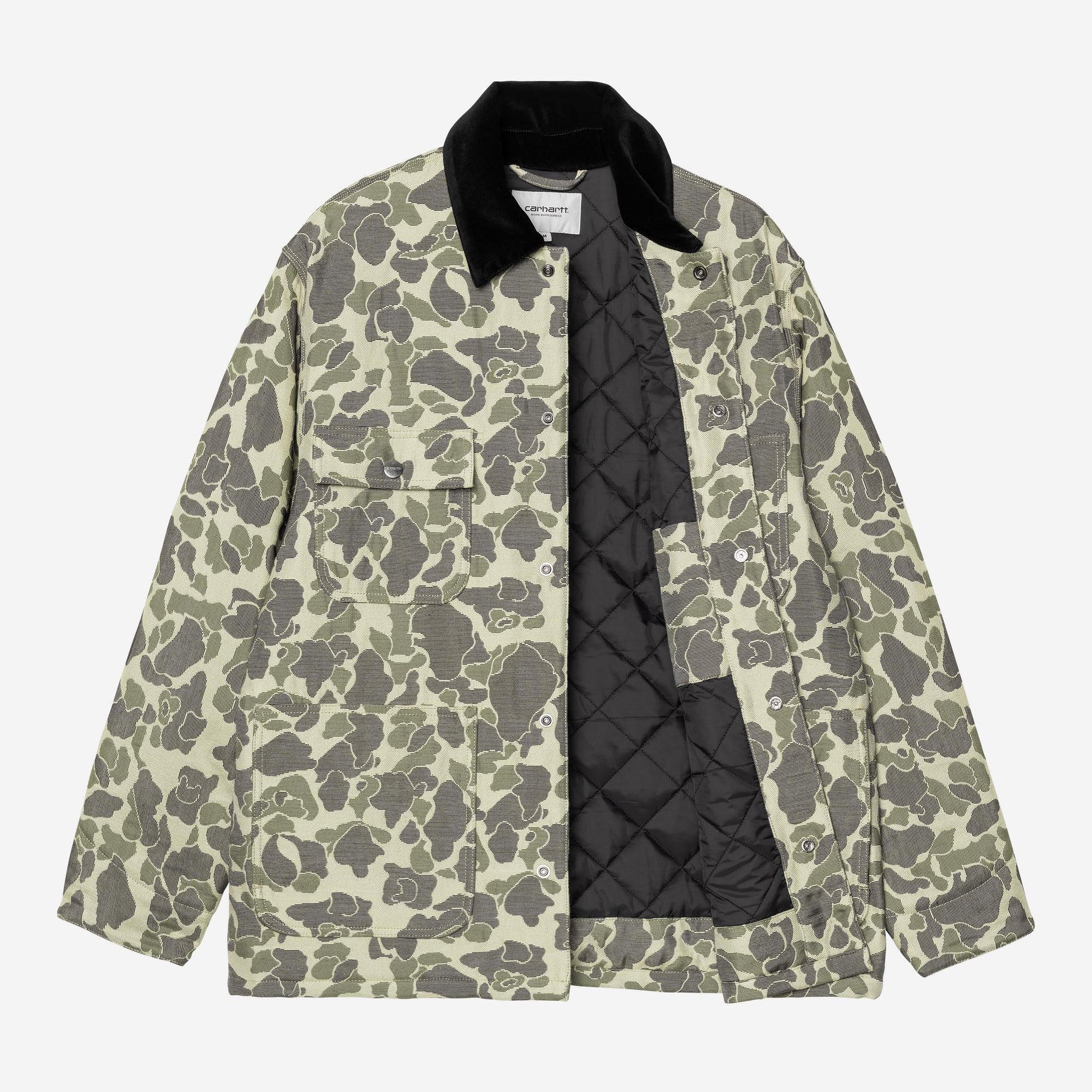 Carhartt WIP Mens Tapestry Chore Coat Jacket | Camo Duck Green