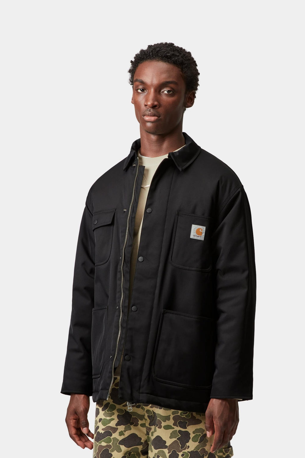 Carhartt WIP Mens Leroy Chore Coat Jacket | Black