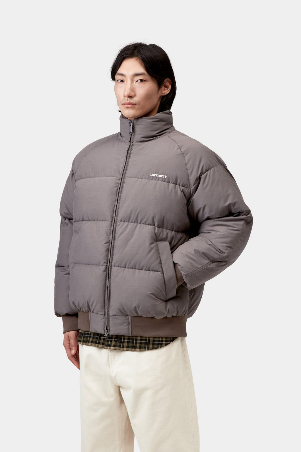 Carhartt WIP Mens Nebraska Jacket | Porphyry / White