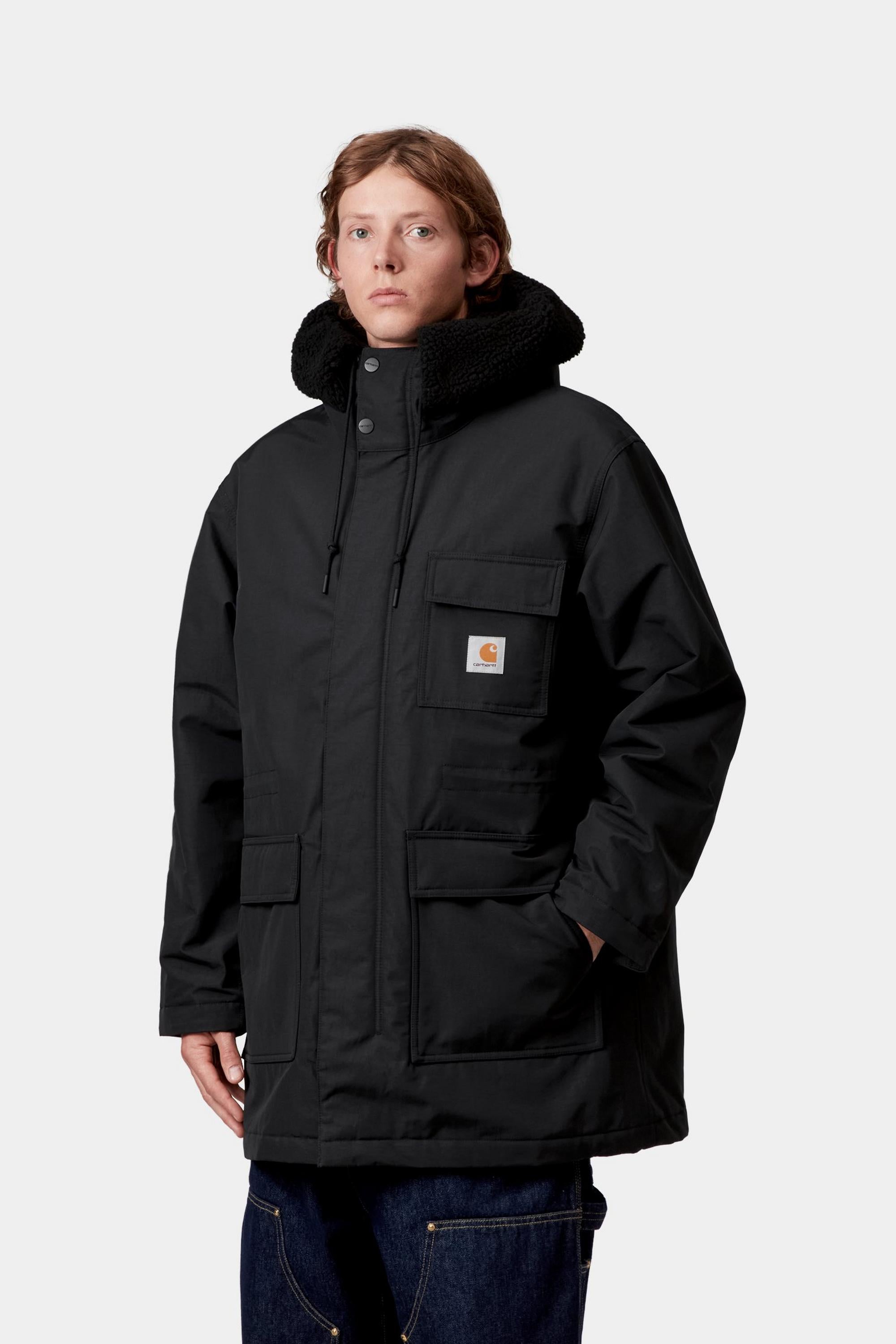 Carhartt WIP Mens Siberian Parka Jacket | Black