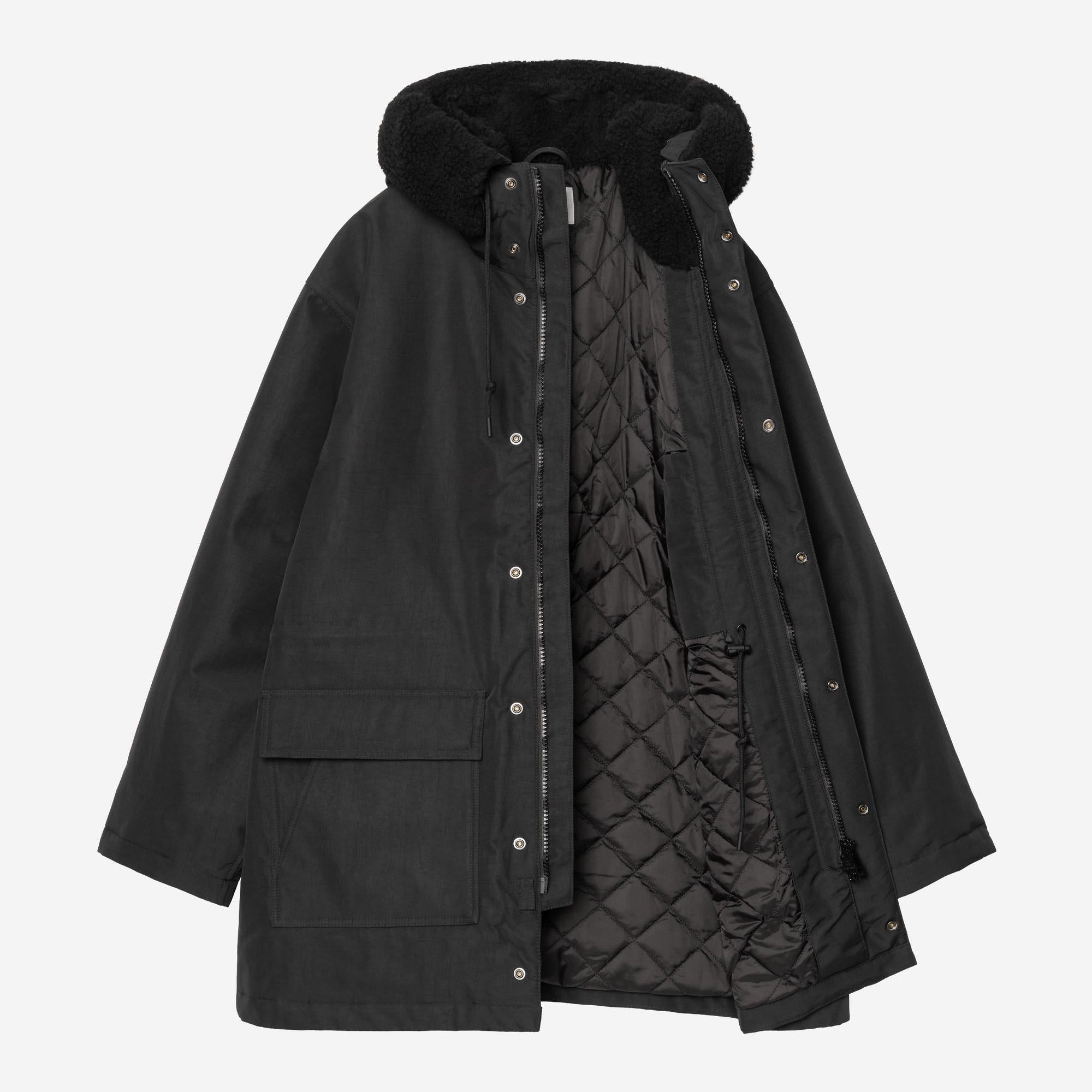 Carhartt WIP Mens Siberian Parka Jacket | Black