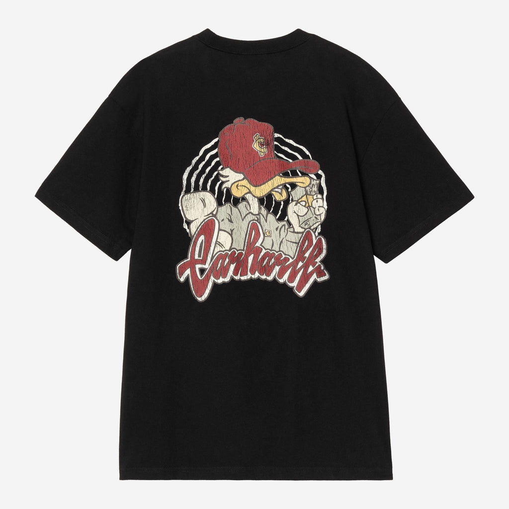 Carhartt WIP Mens Chedda T-Shirt | Black Heavy Stone Wash