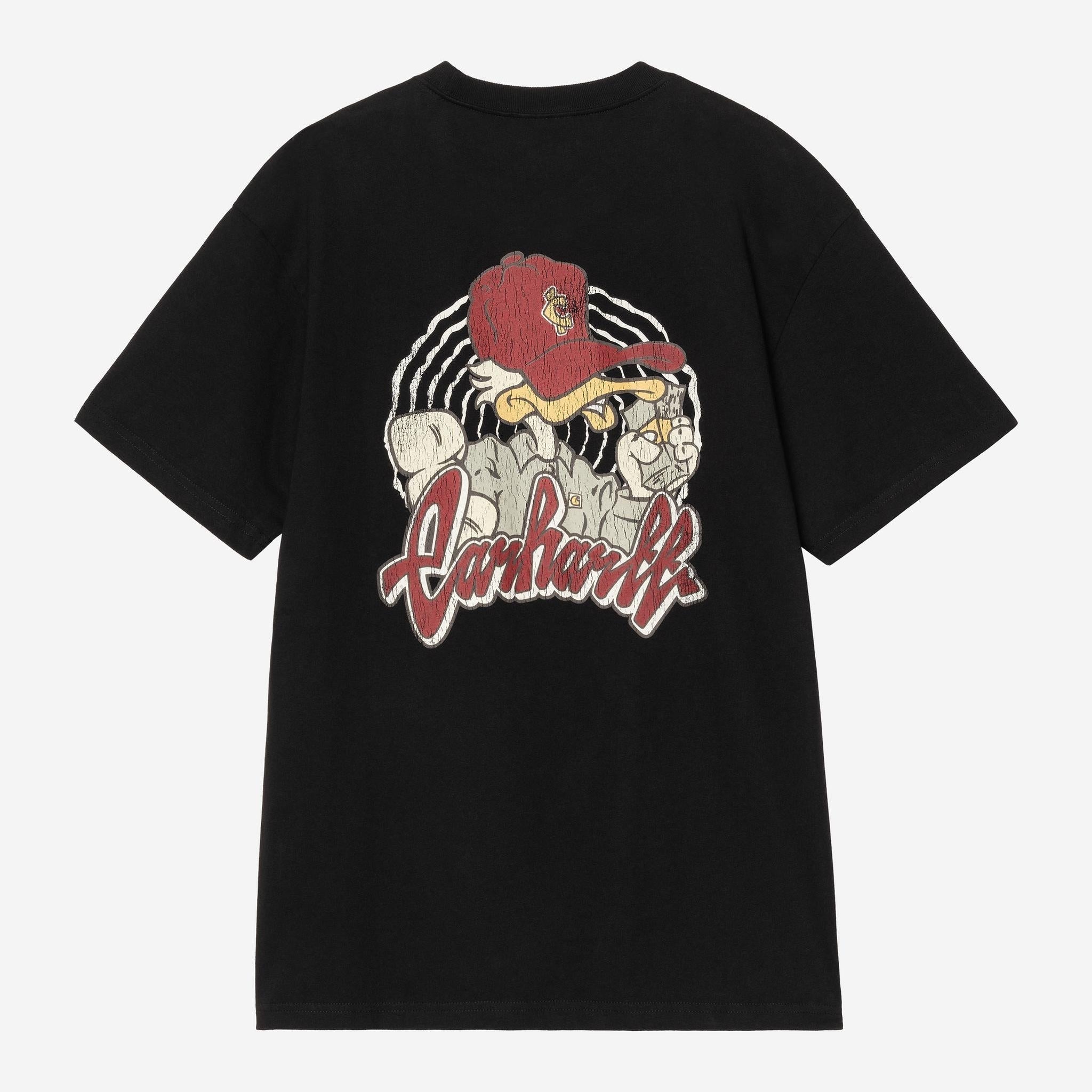 Carhartt WIP Mens Chedda T-Shirt | Black Heavy Stone Wash