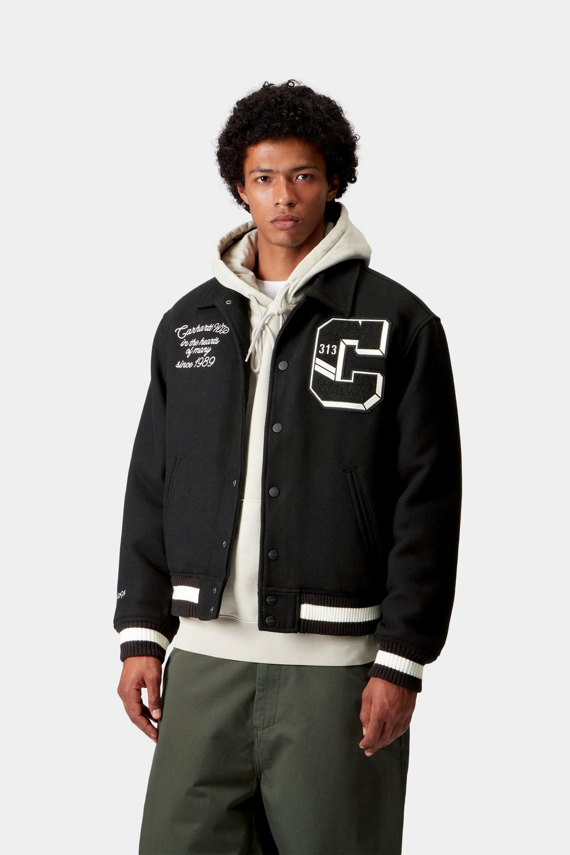 Carhartt WIP Mens World Class Varsity Jacket | Black