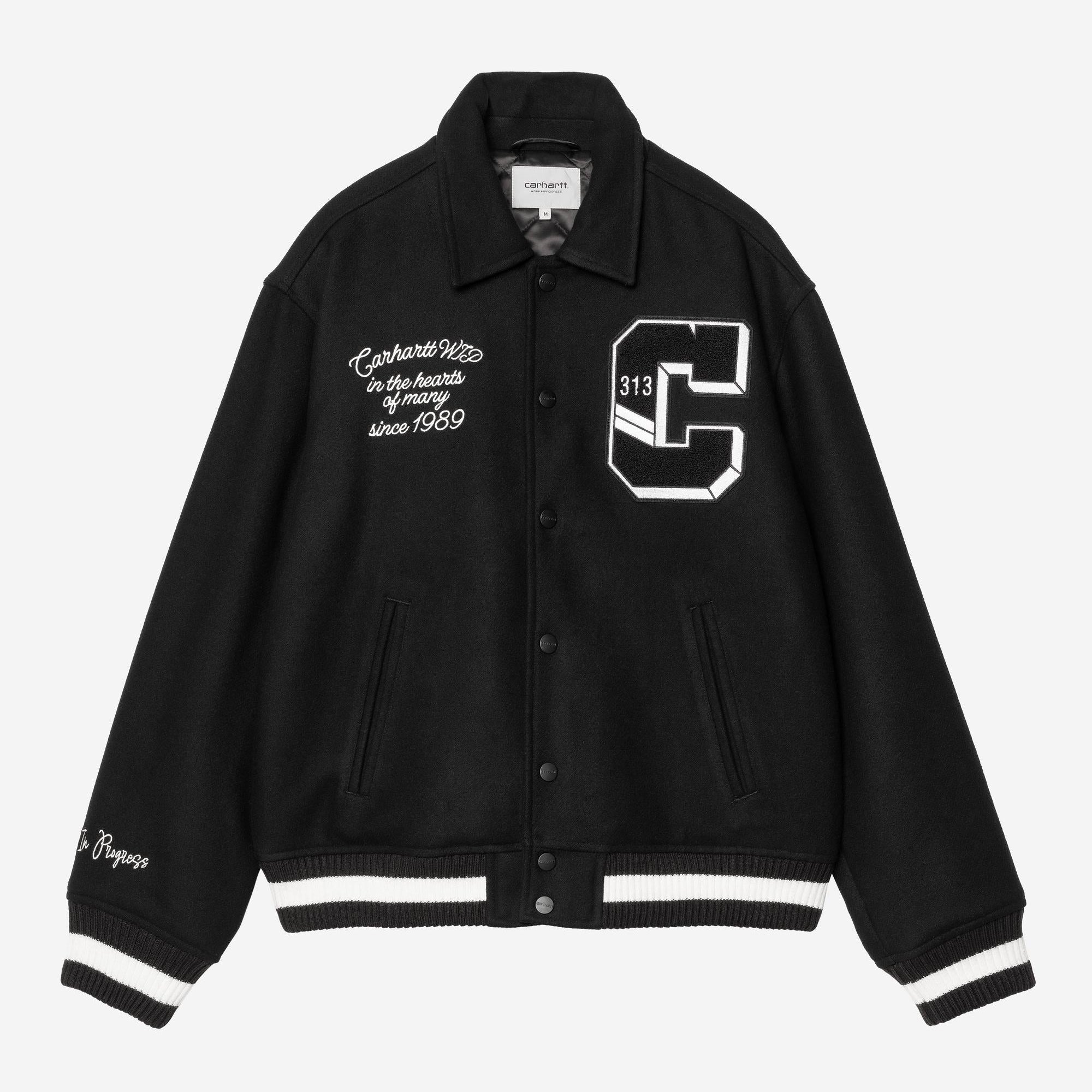 Carhartt WIP Mens World Class Varsity Jacket | Black