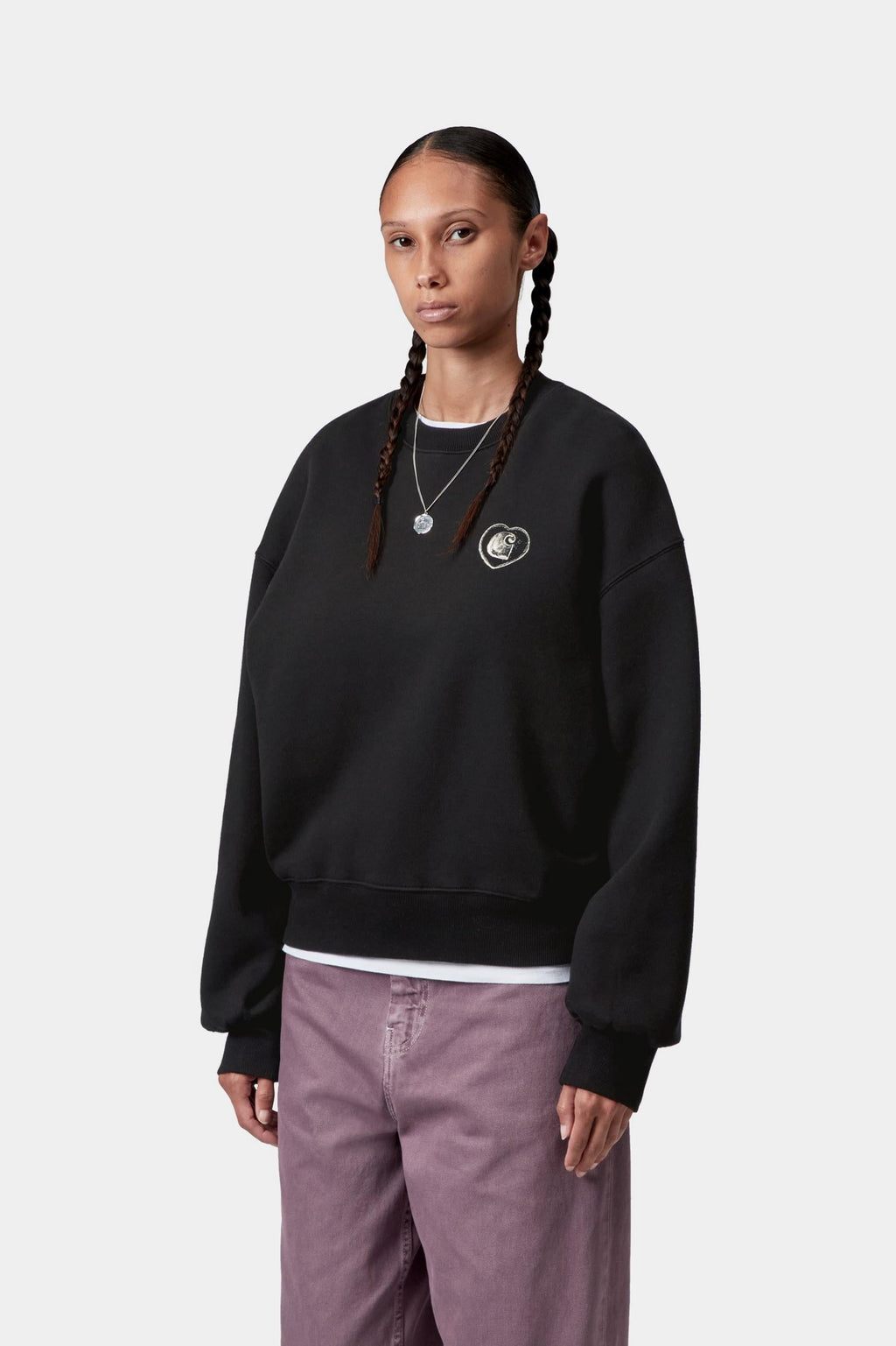 Carhartt Womens Hearts of Hartts Sweatshirt | Black