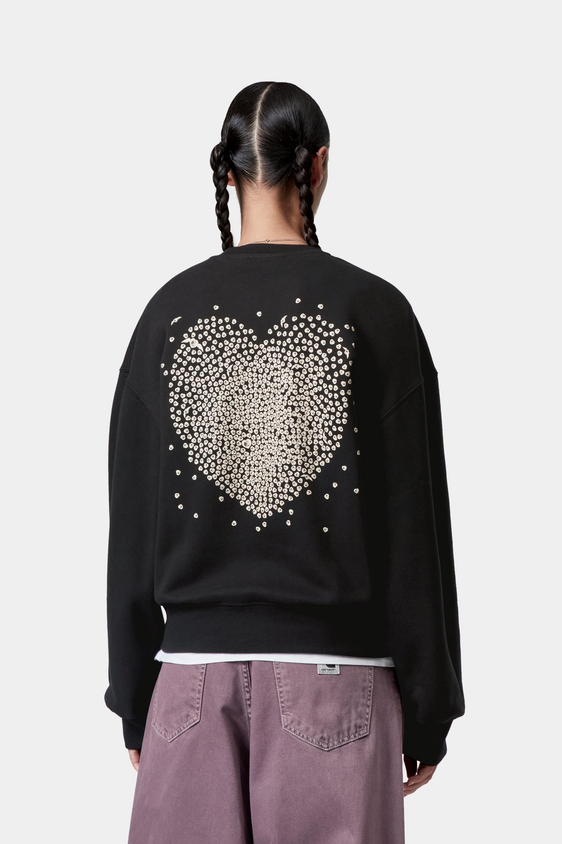 Carhartt Womens Hearts of Hartts Sweatshirt | Black