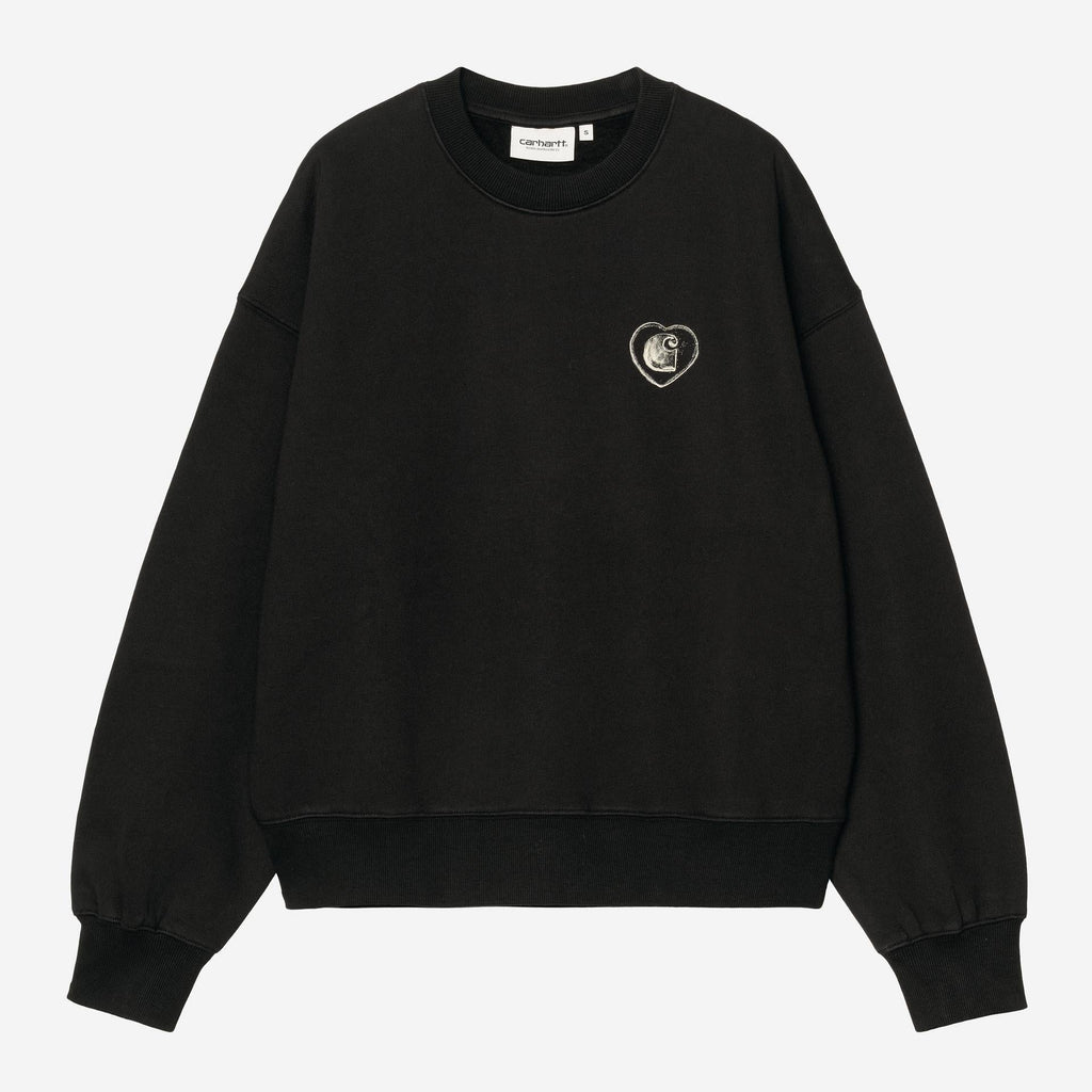 Carhartt Womens Hearts of Hartts Sweatshirt | Black
