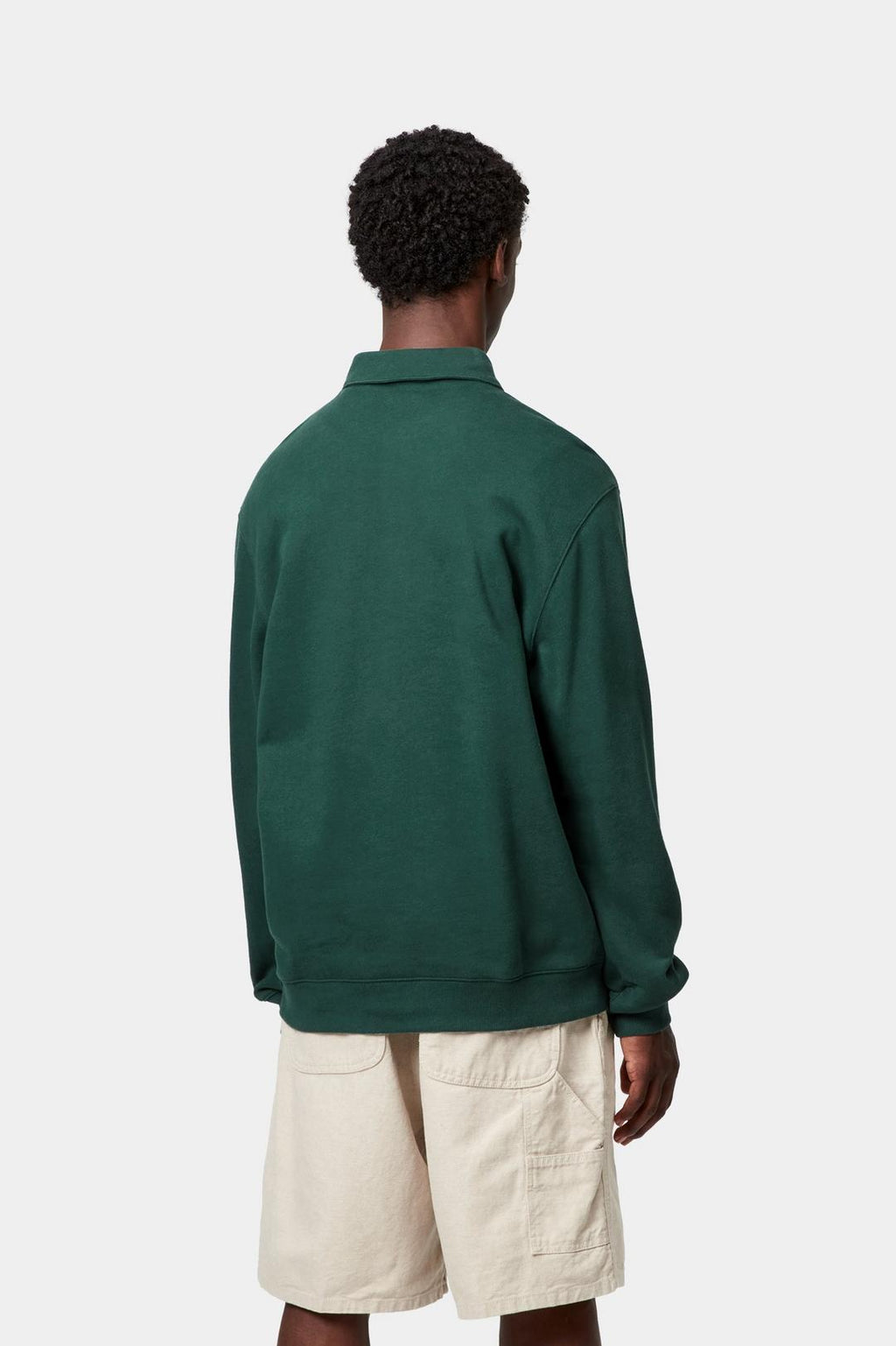 Carhartt WIP Mens Polo Sweatshirt | Dark Fir