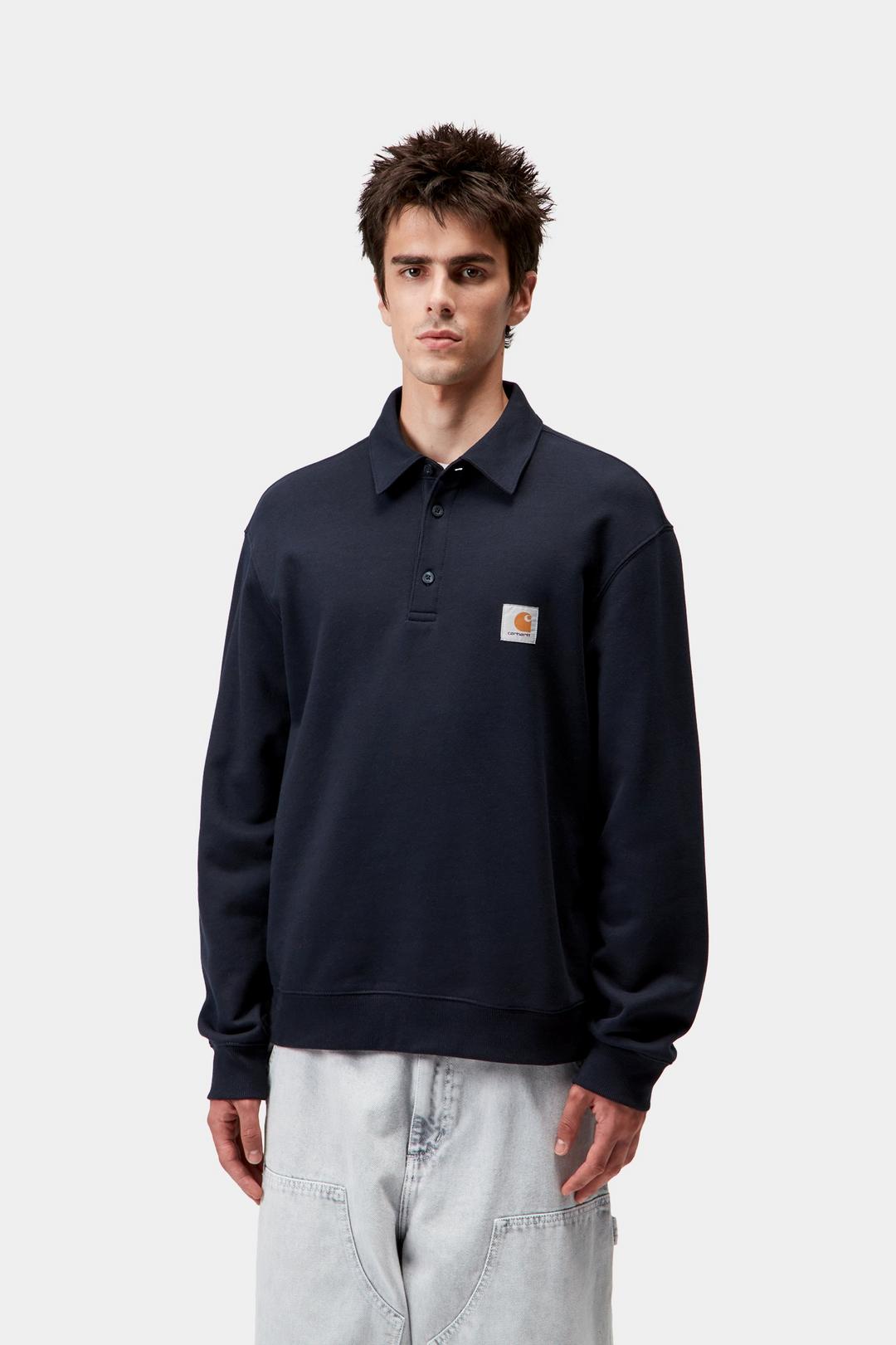 Carhartt WIP Mens Polo Sweatshirt | Deep Night