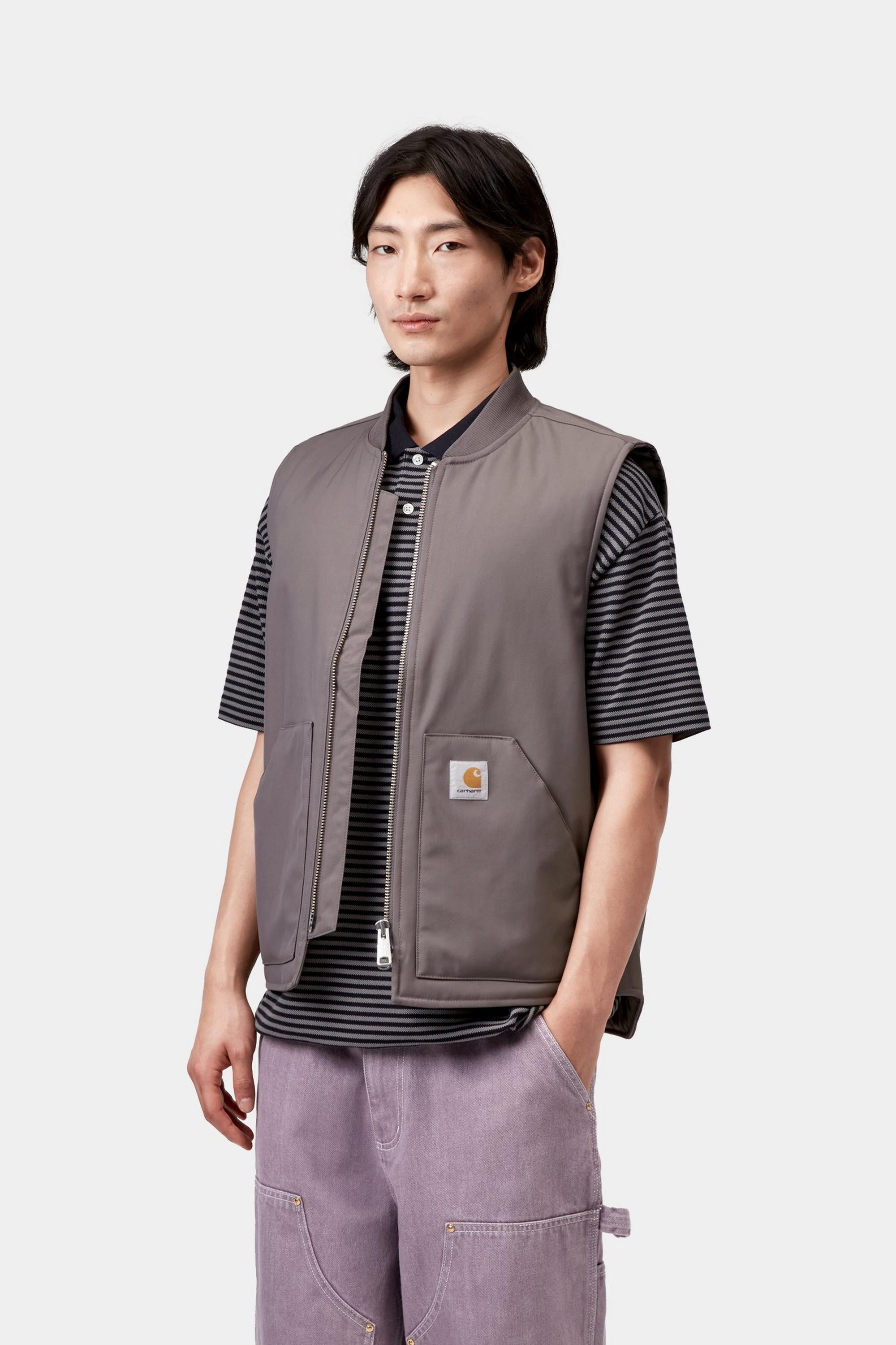 Carhartt WIP Mens Leroy Vest | Porphyry